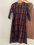 Handblock Cotton Bagru Kurta Bottom Set