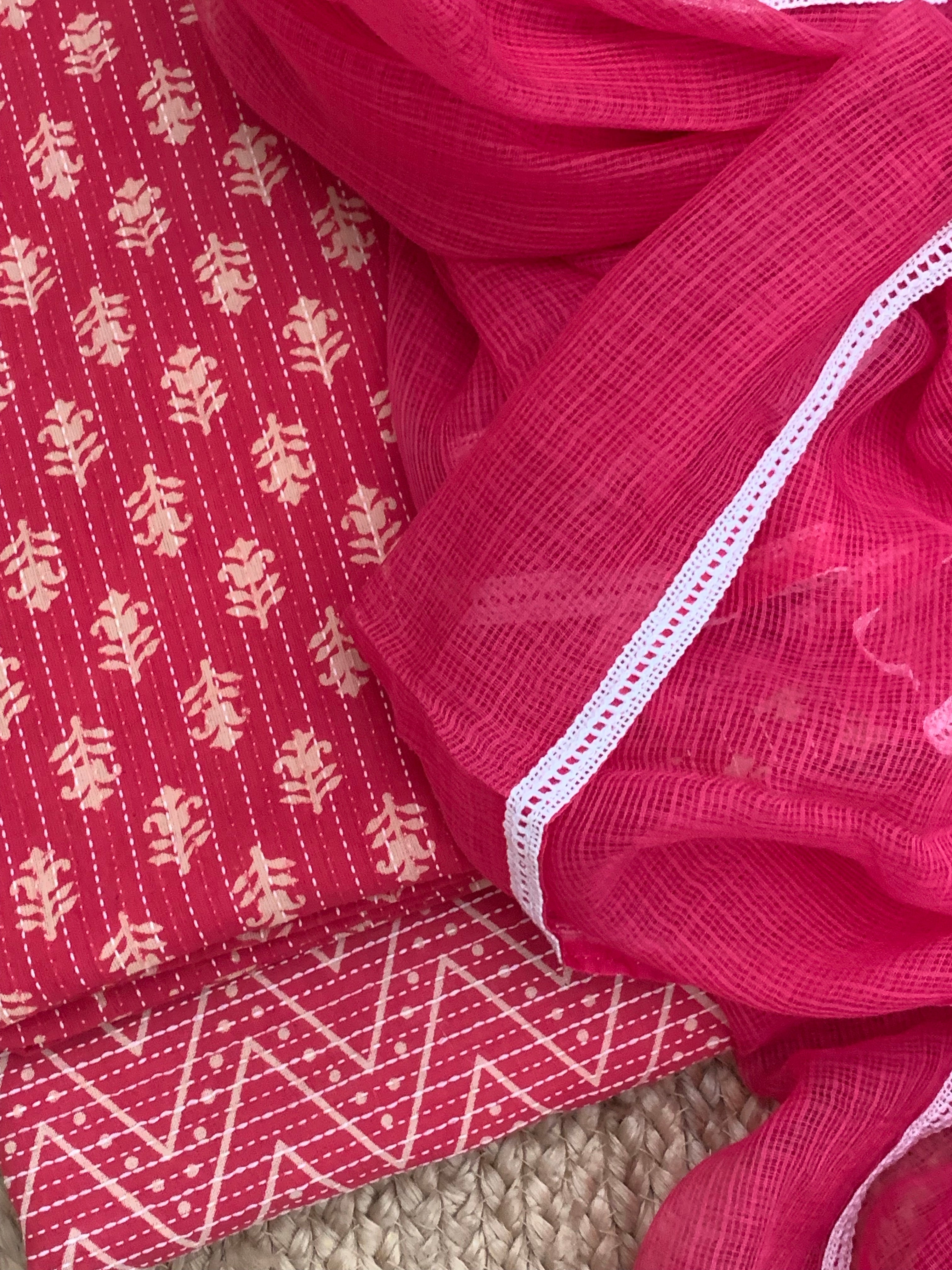 Machine Kantha Suit