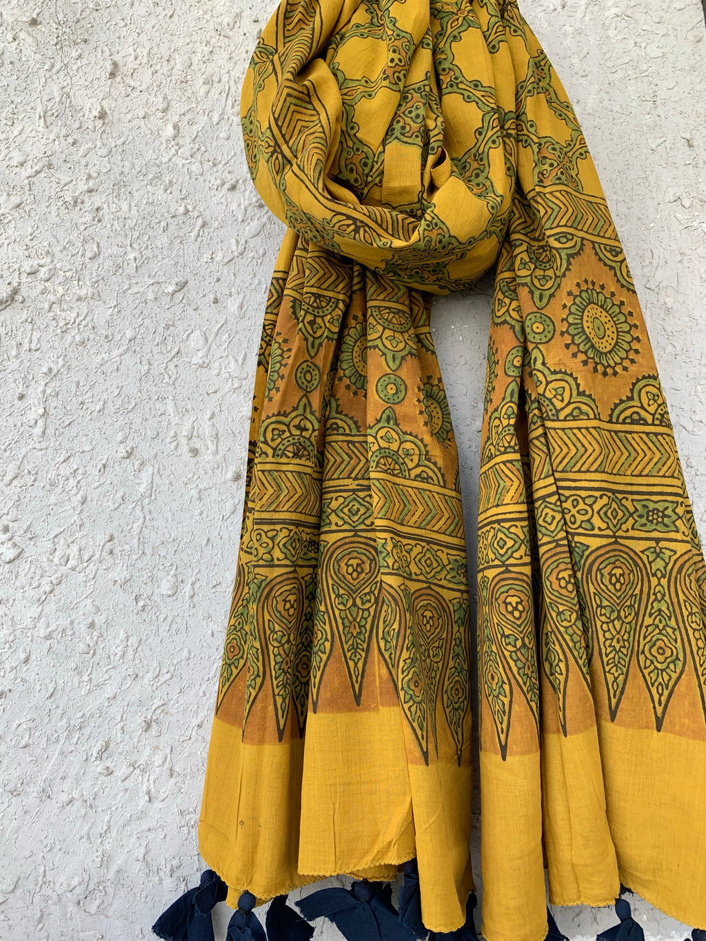 Handblock Ajrakh Dupatta