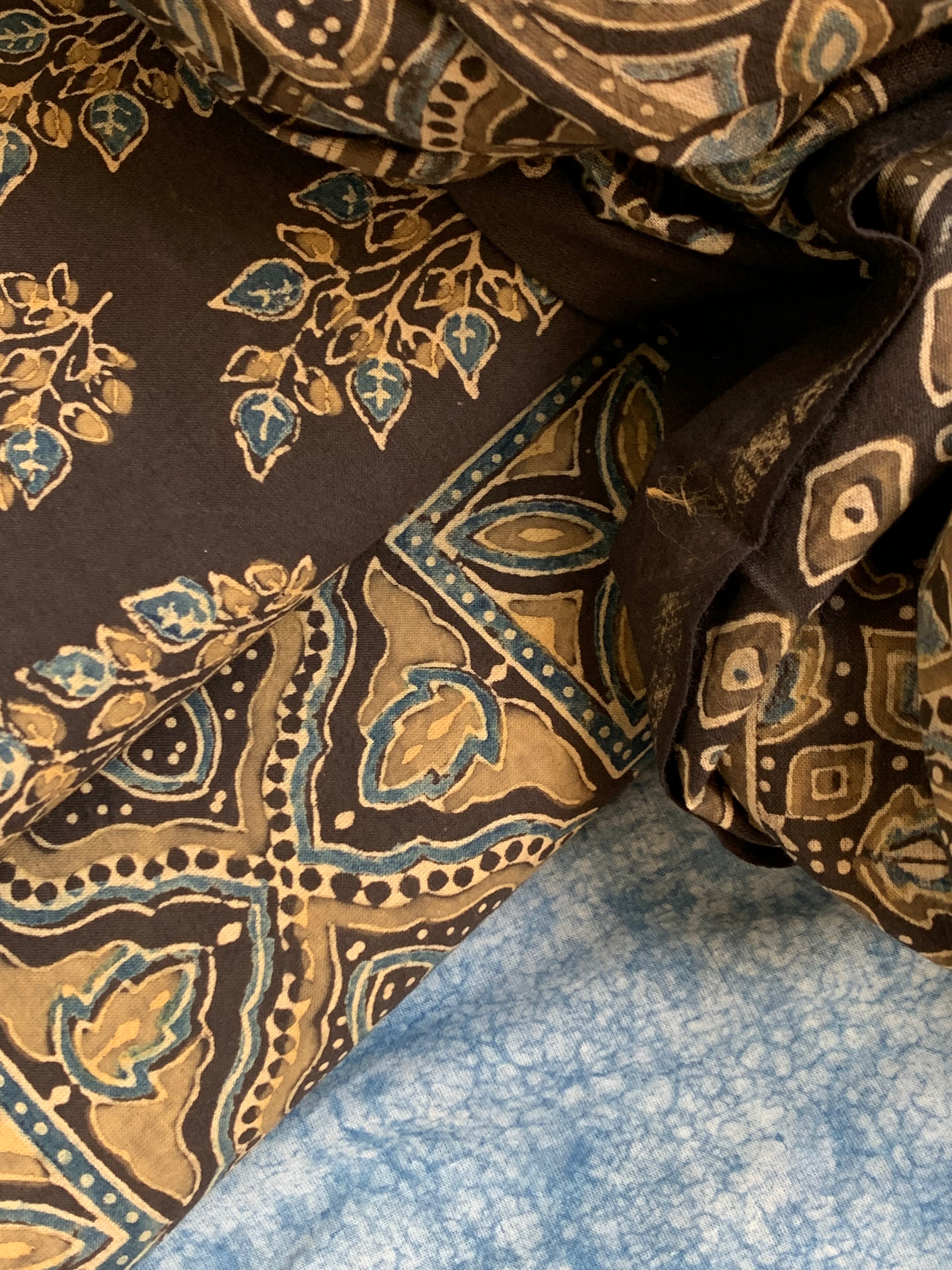 Natural Dyes Handblock Ajrakh Cotton Suit
