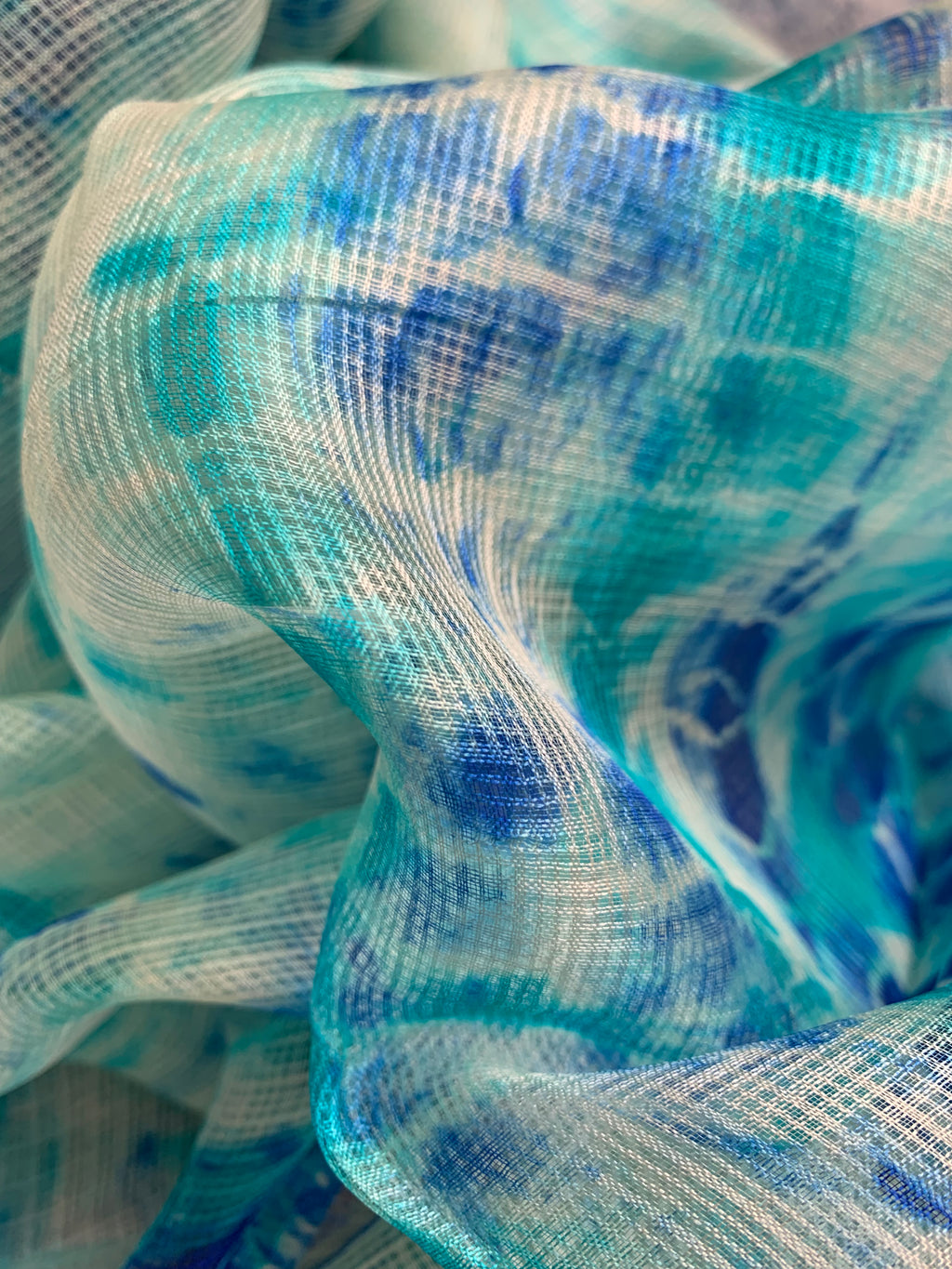 Handcrafted Tie-Dye Silk Kota Doria Dupatta