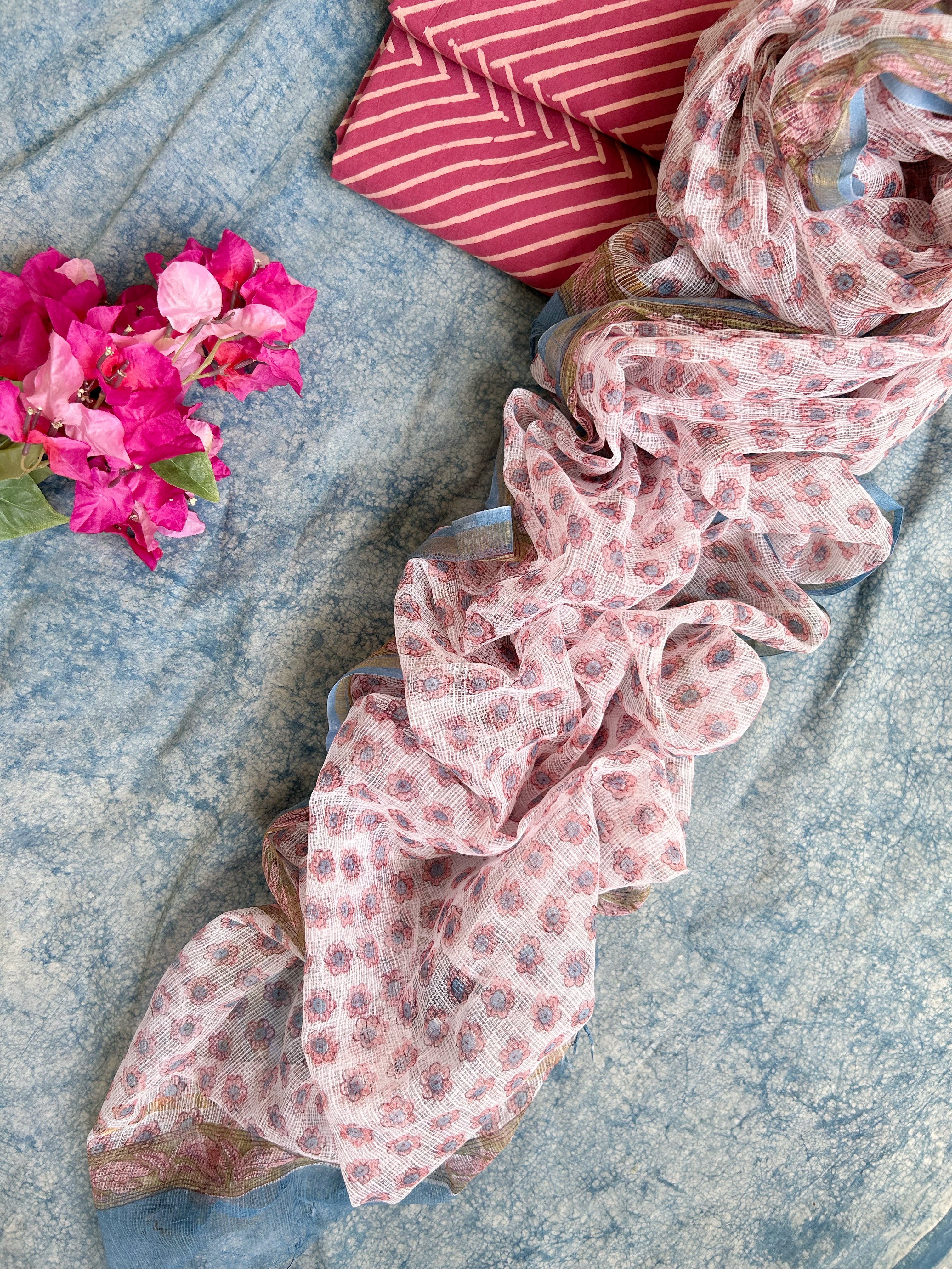 Handcrafted Cotton Kota Dupatta Suit