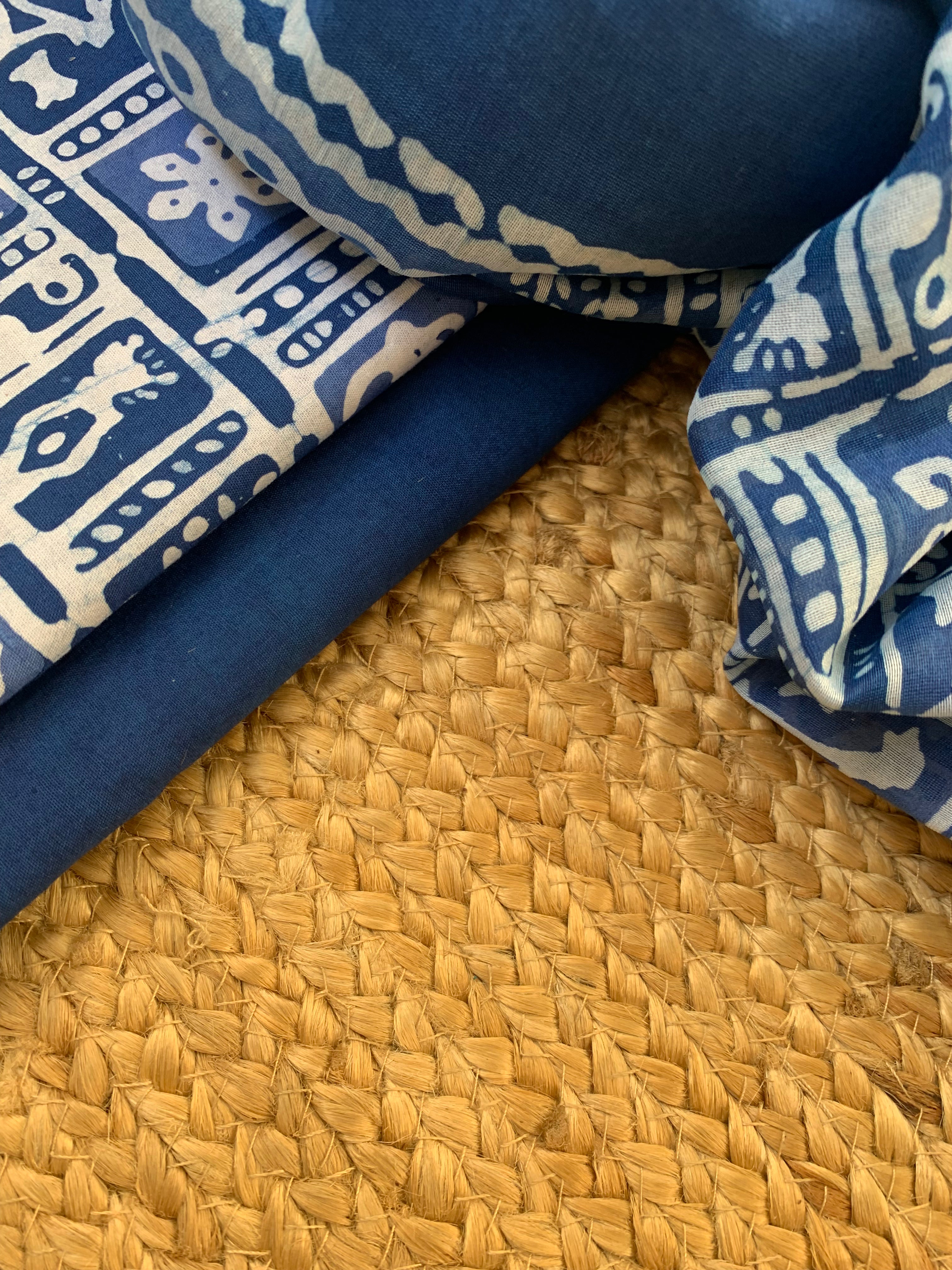 Handblock Batik Cotton Chanderi Suit