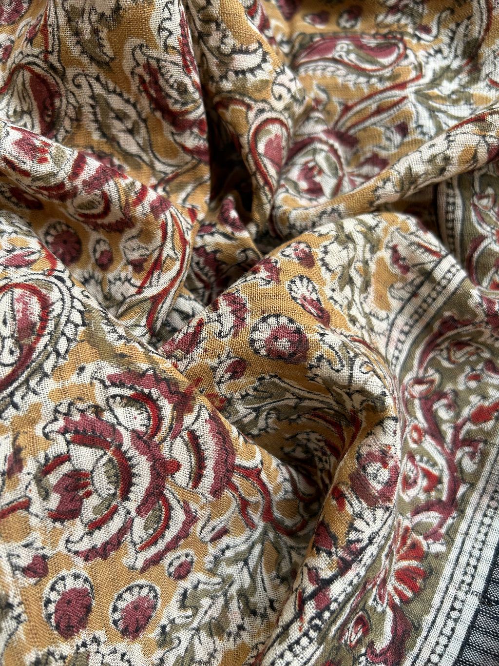 Handwoven Handcrafted Double Ikat Kalamkari Kurta Dupatta Set