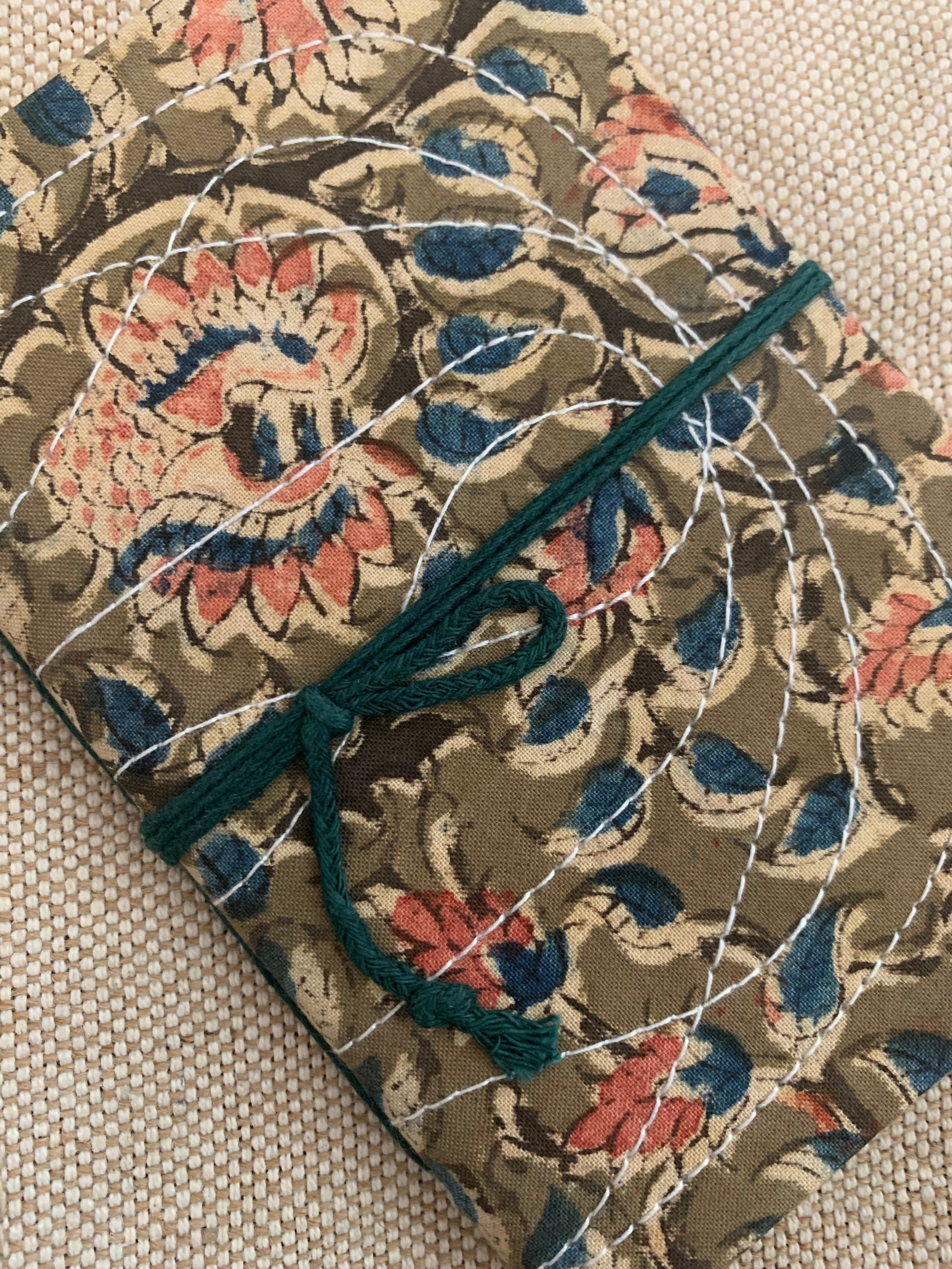 Block Print Fabric Cover Diary