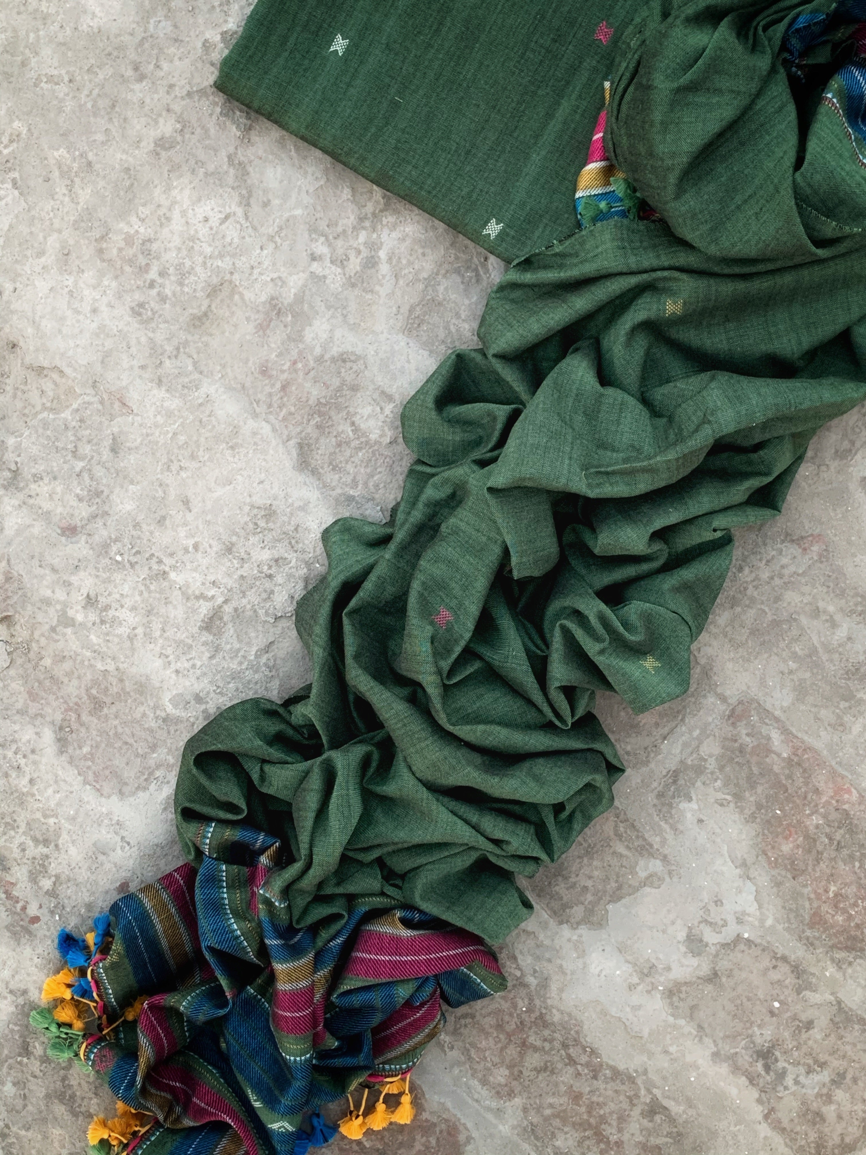 Handwoven Bhujodi Kurta Dupatta Set