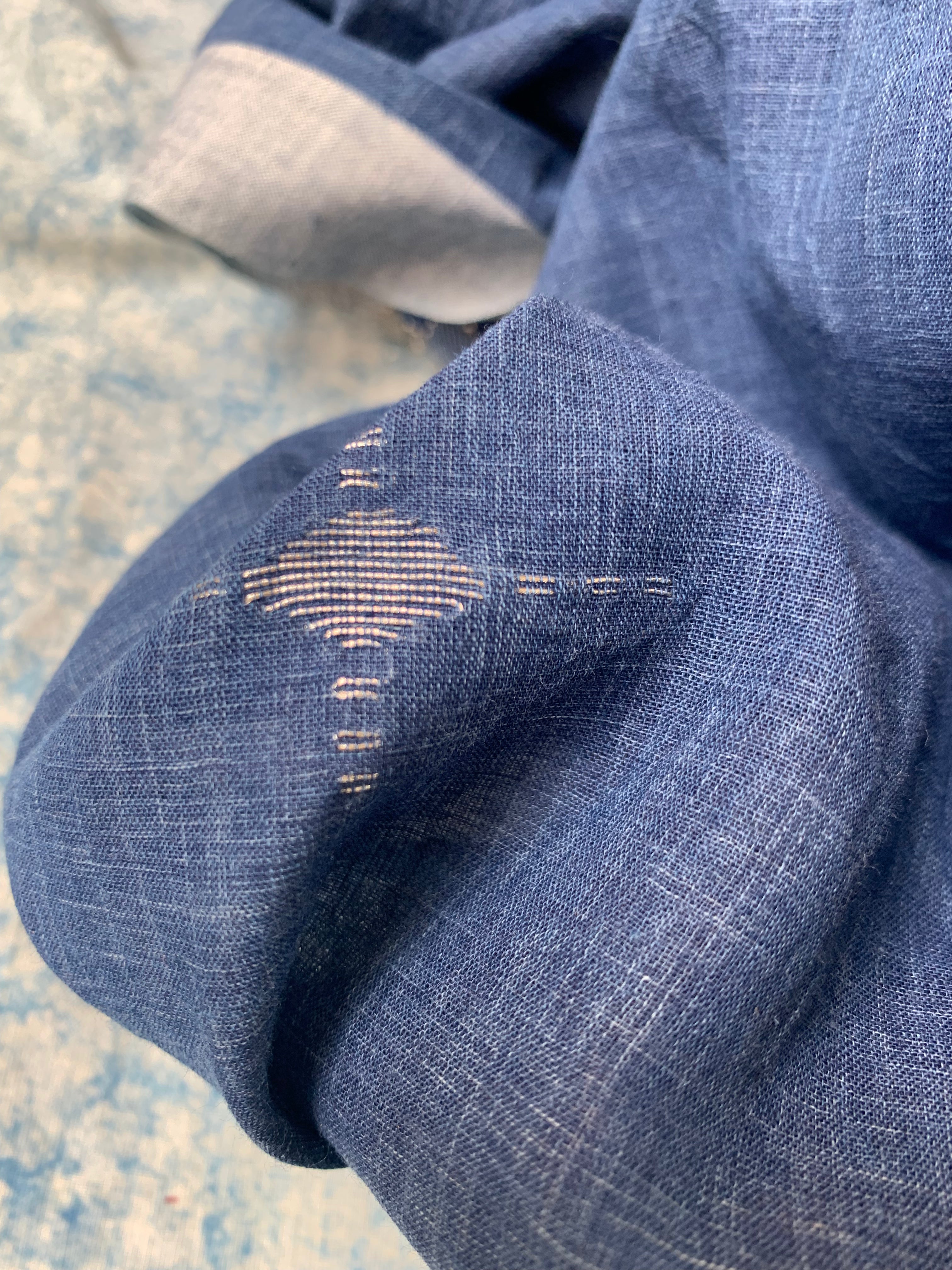 Neel Zari- Handwoven Bengal Jamdani Kurta Dupatta set