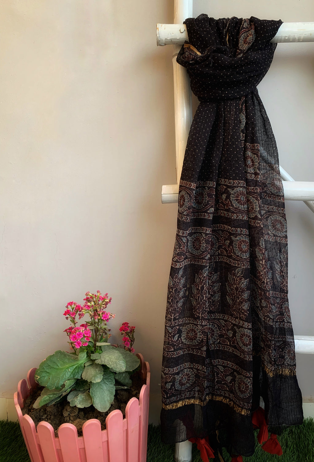 Handblock Ajrakh Kota Dupatta
