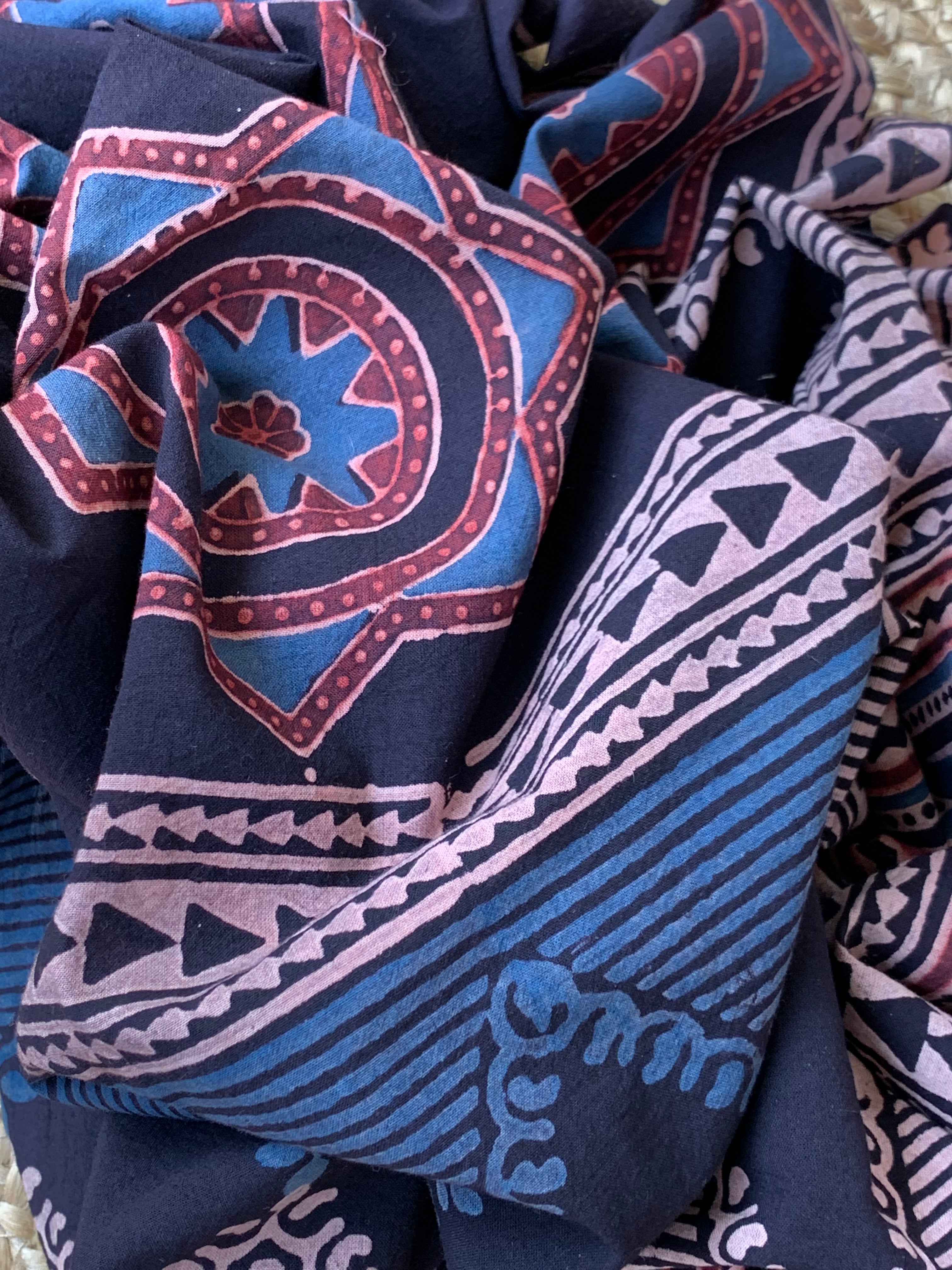 Natural Dyes Handblock Ajrakh Cotton Suit