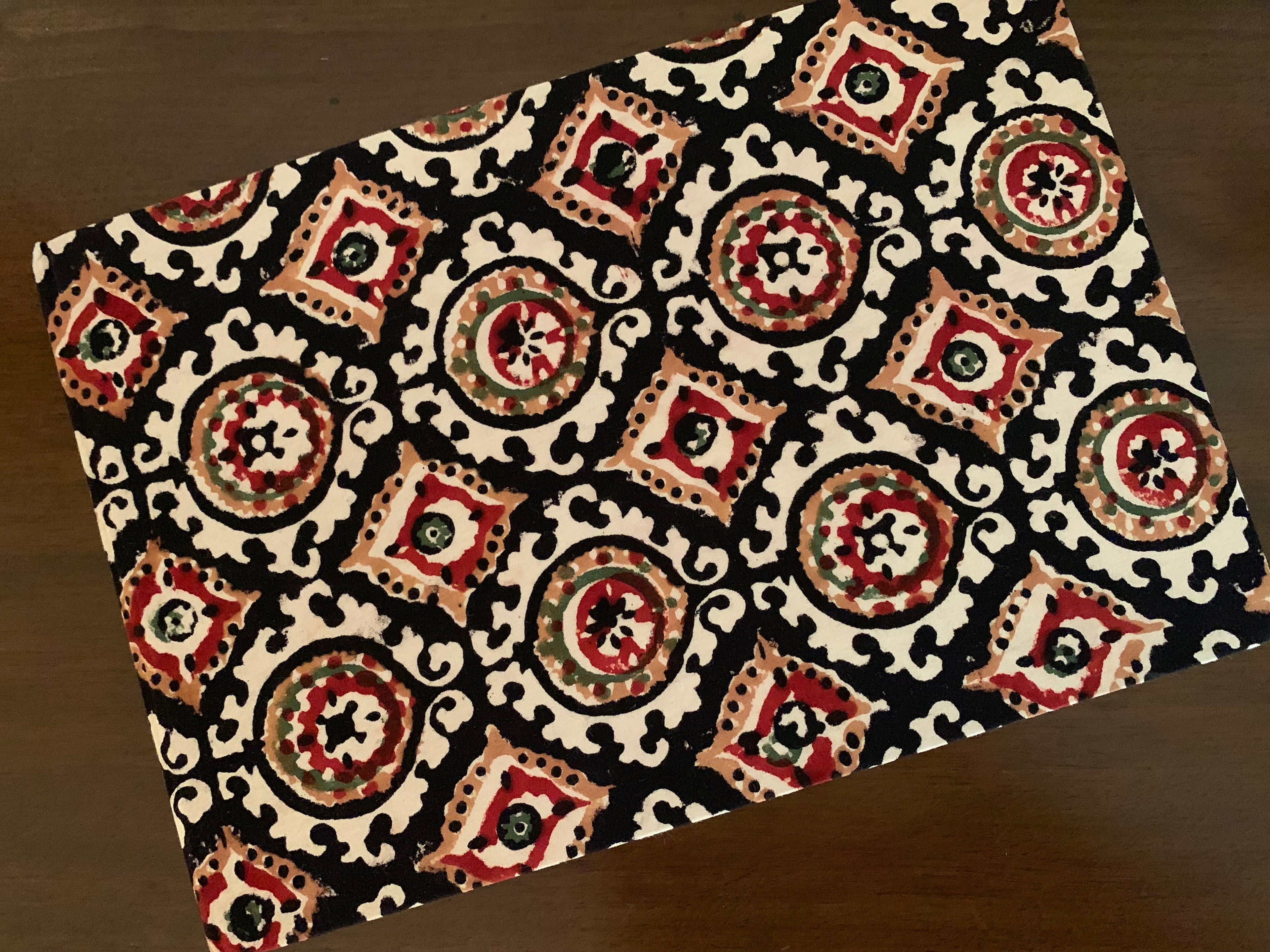 Block Print Fabric Cover Diary (Handmade paper) A4