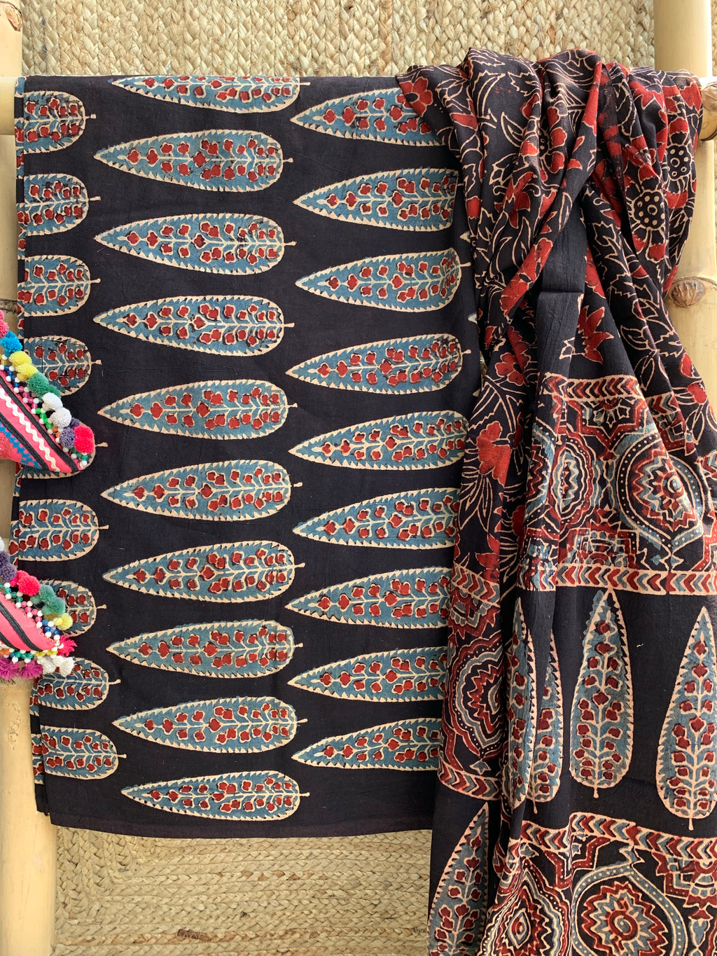 Natural Dye Ajrakh Kurta Dupatta set