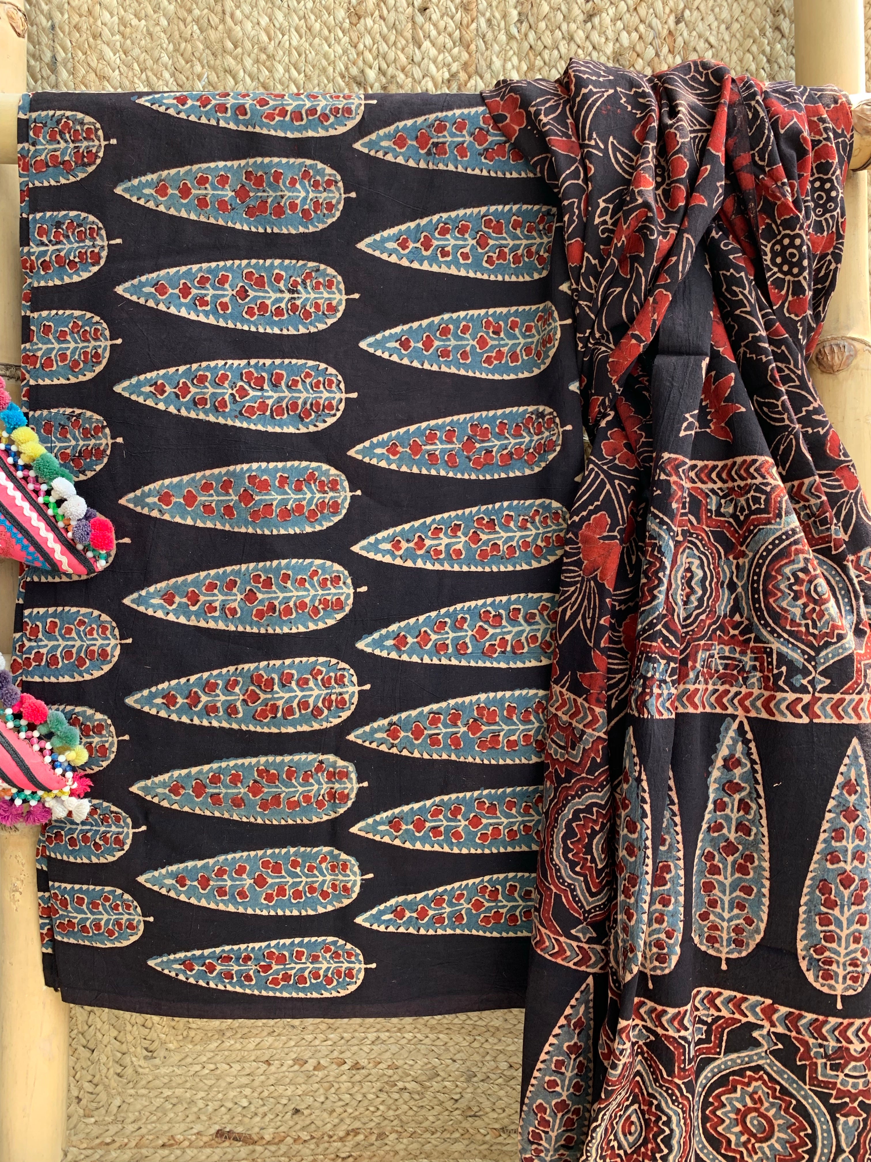 Natural Dye Ajrakh Kurta Dupatta set