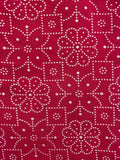 Hand Screen Print Kurta Bottom Set - Rose Pink
