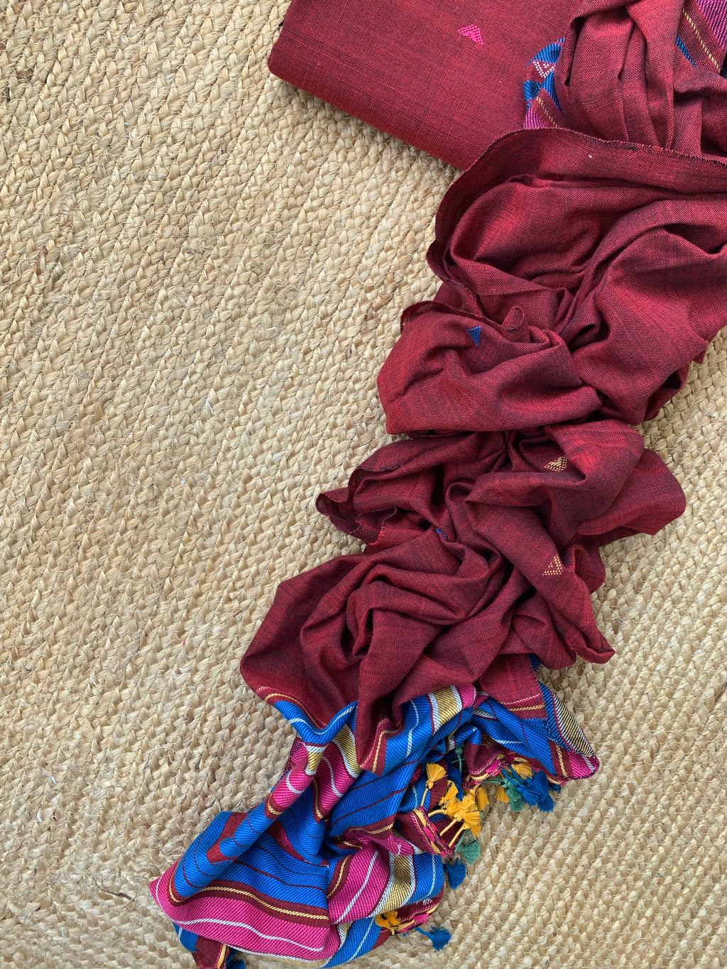 Handwoven Bhujodi Kurta Dupatta Set