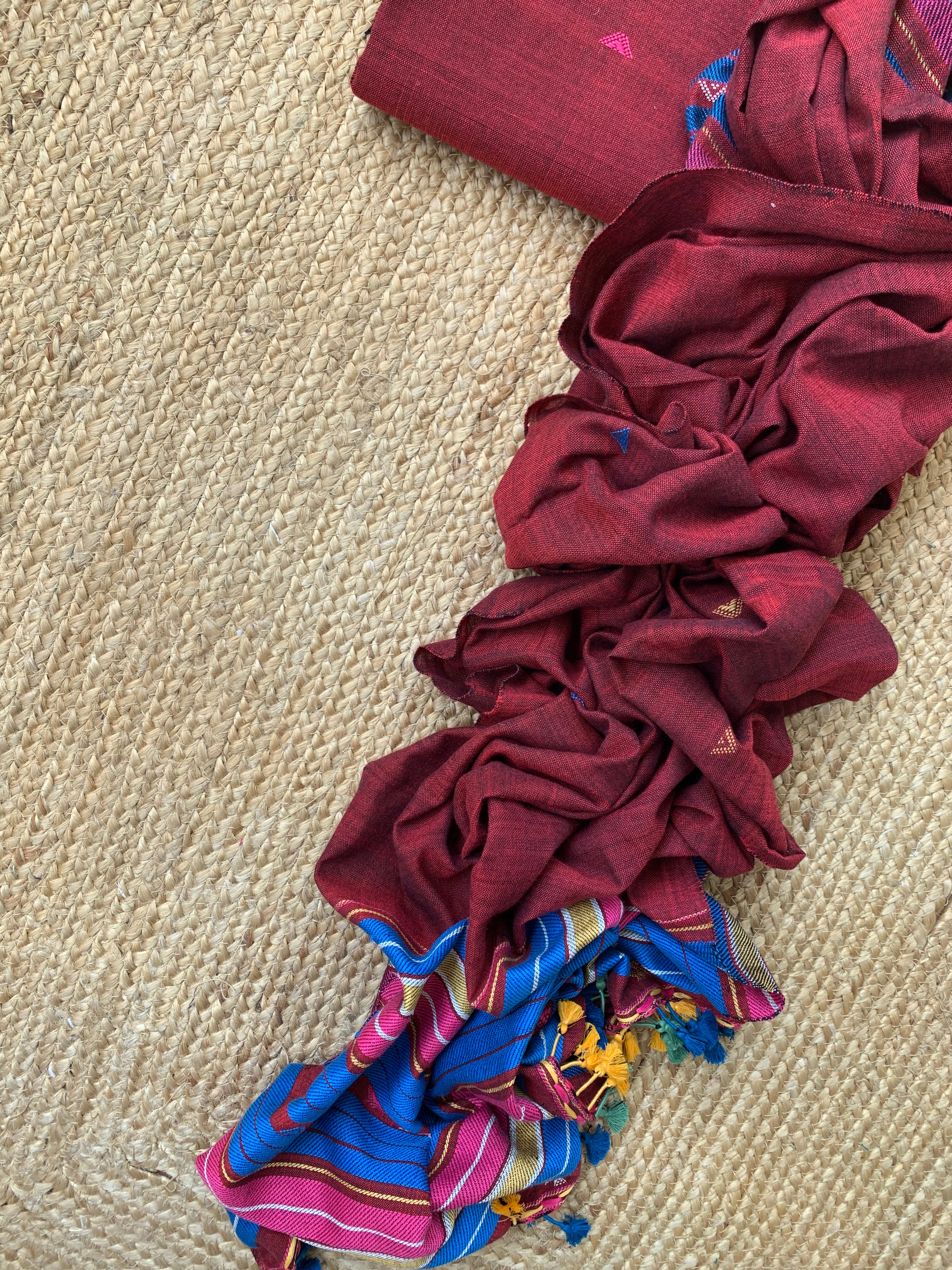 Handwoven Bhujodi Kurta Dupatta Set