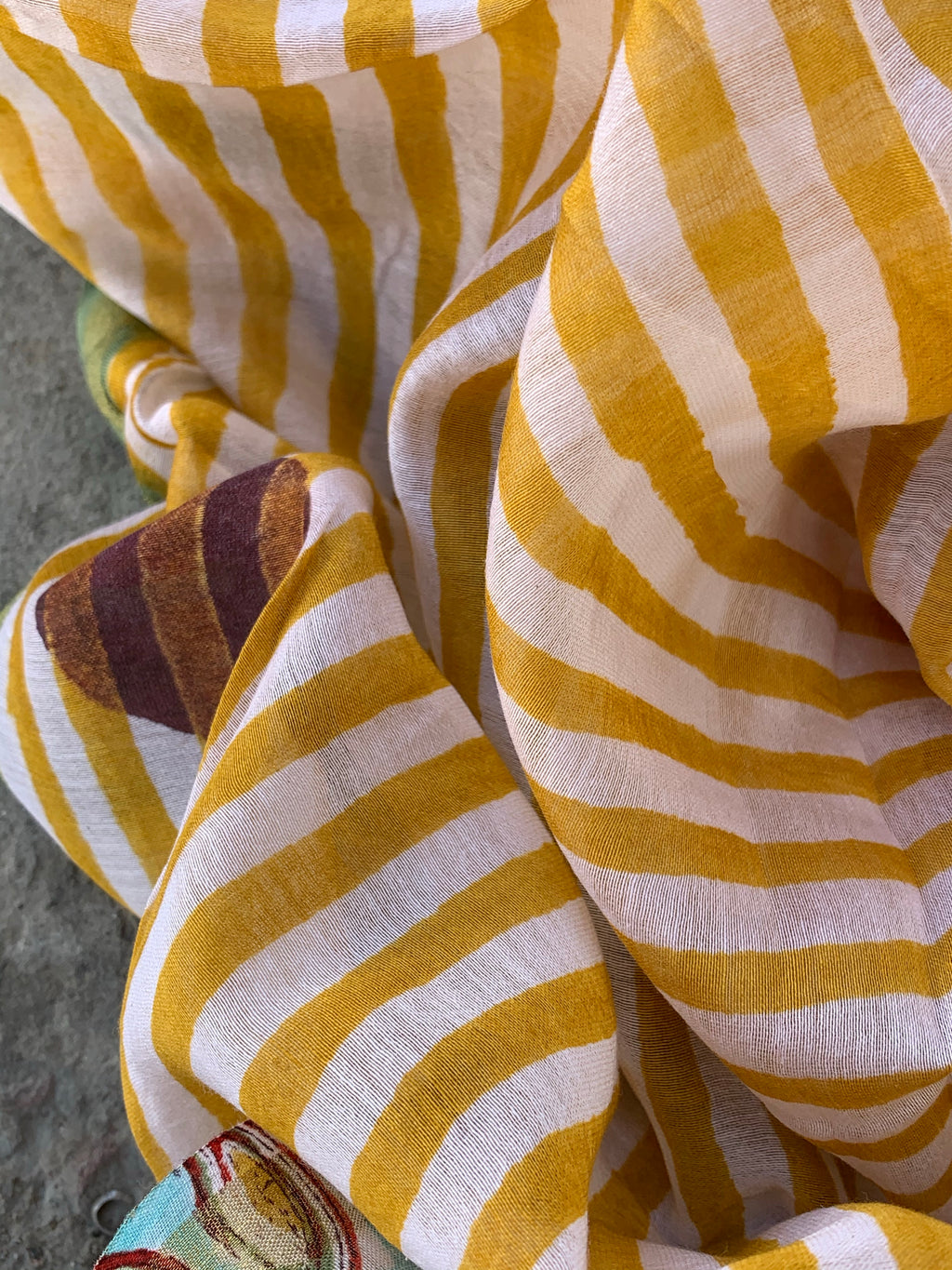 Handblock chanderi suit