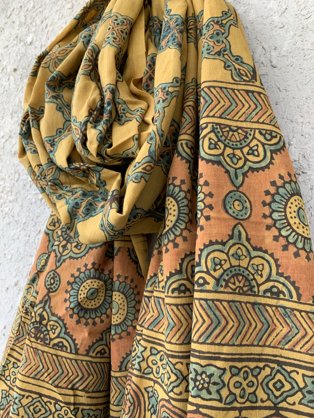 Handblock Ajrakh Dupatta