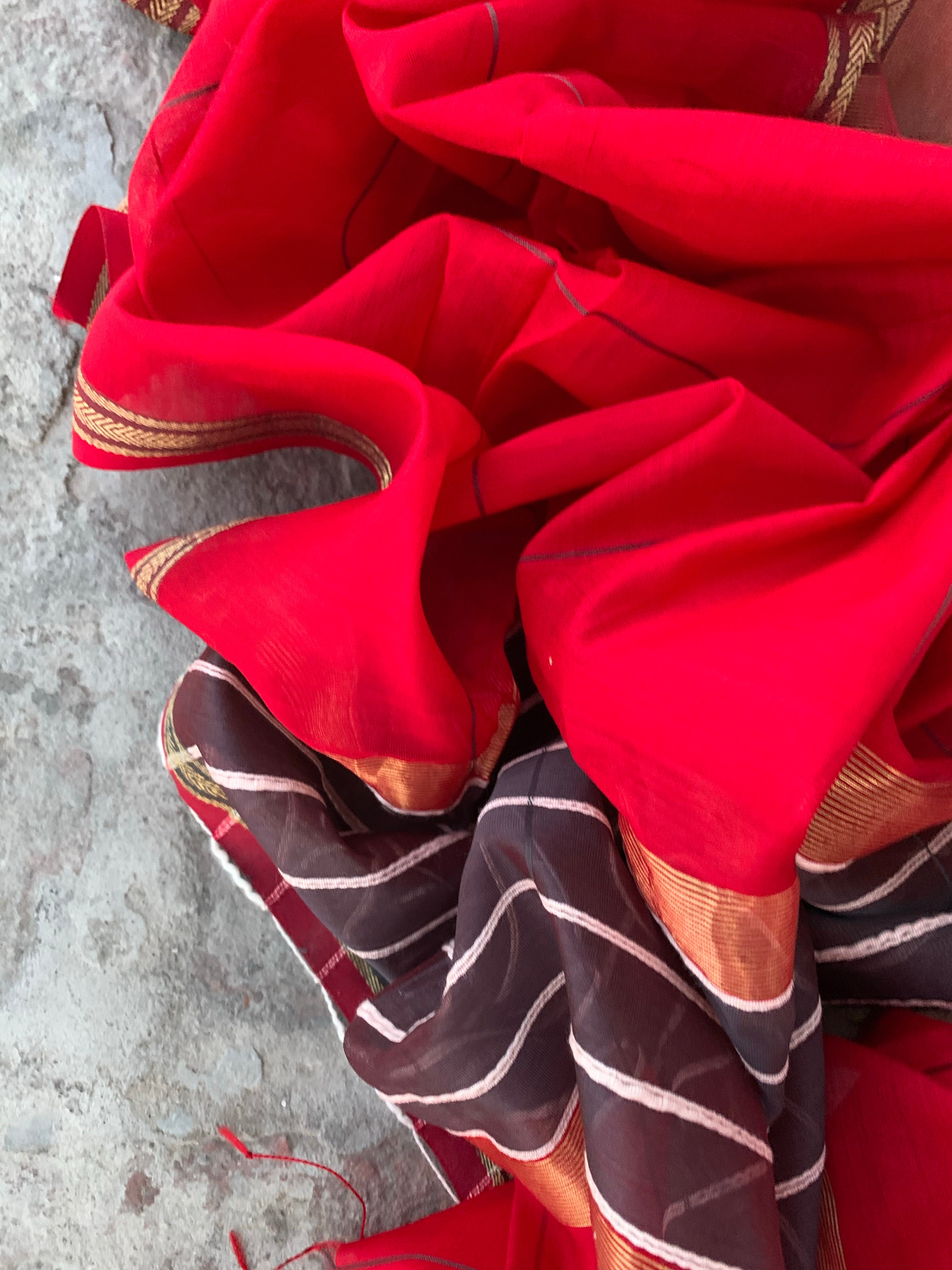 Handwoven Maheshwari Kurta dupatta set