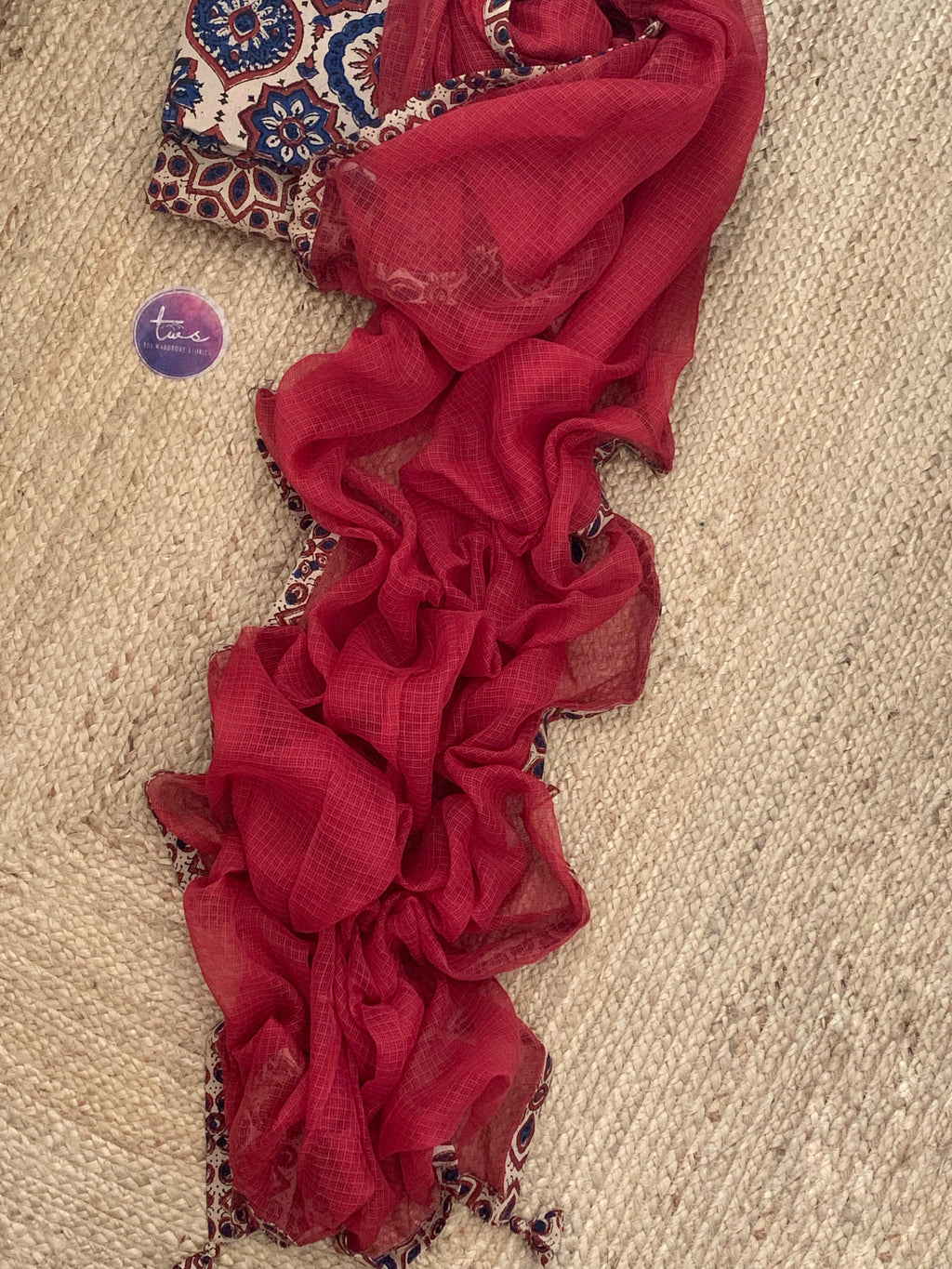 Handblock Ajrakh Kota Suit
