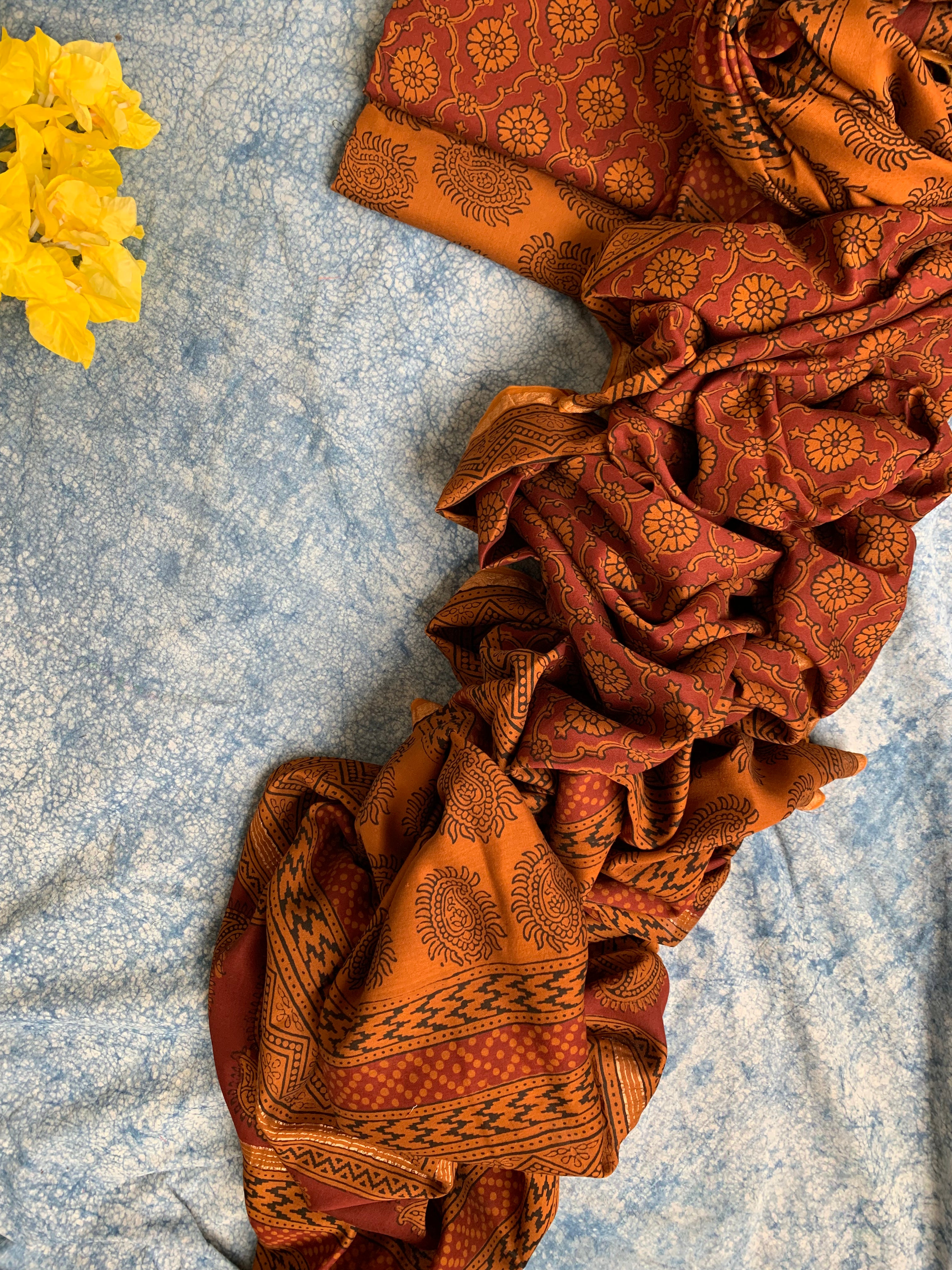Handblock Chanderi Bagh Suit