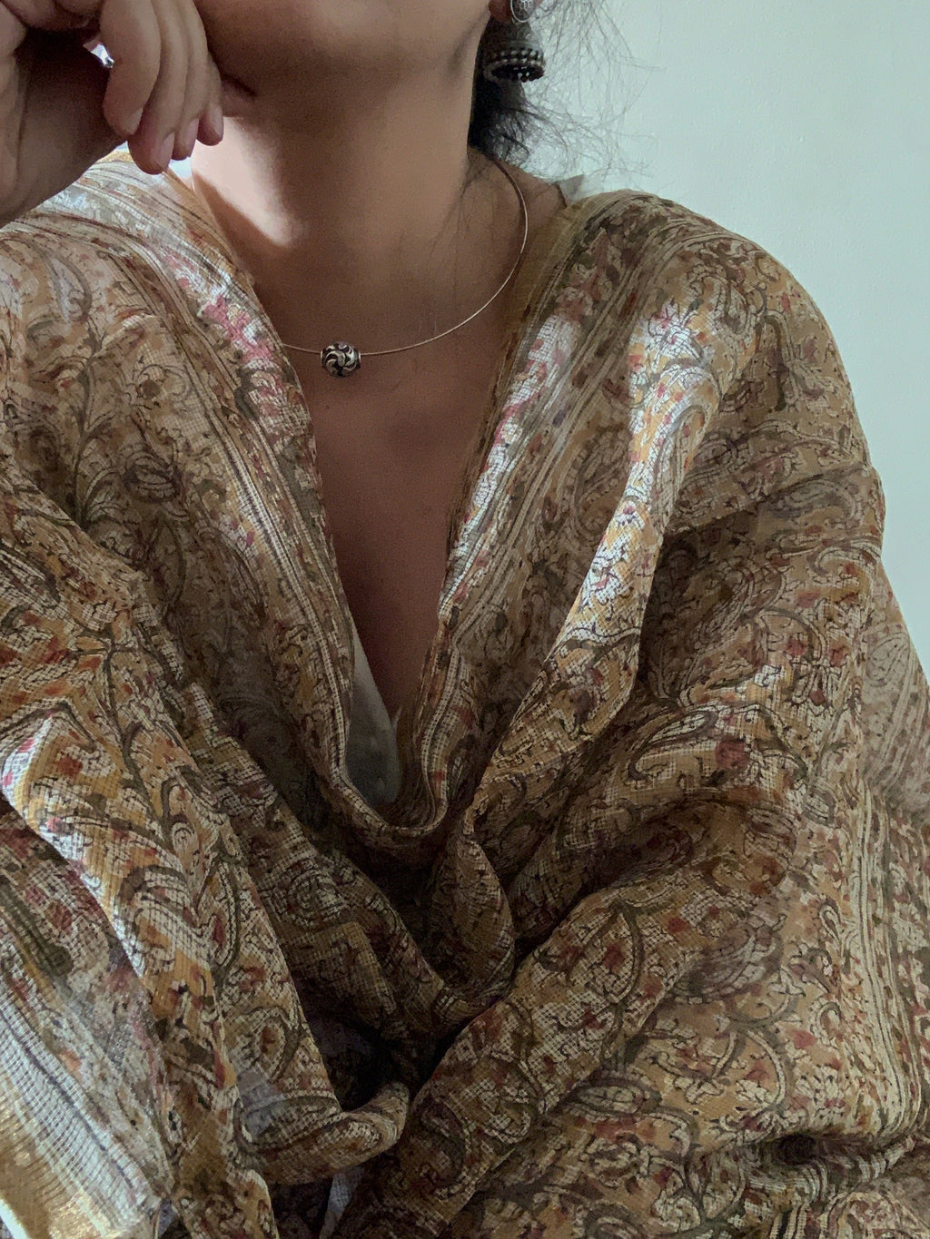 Handwoven and Handblock Natural Dye Kalamkari Kota Dupatta