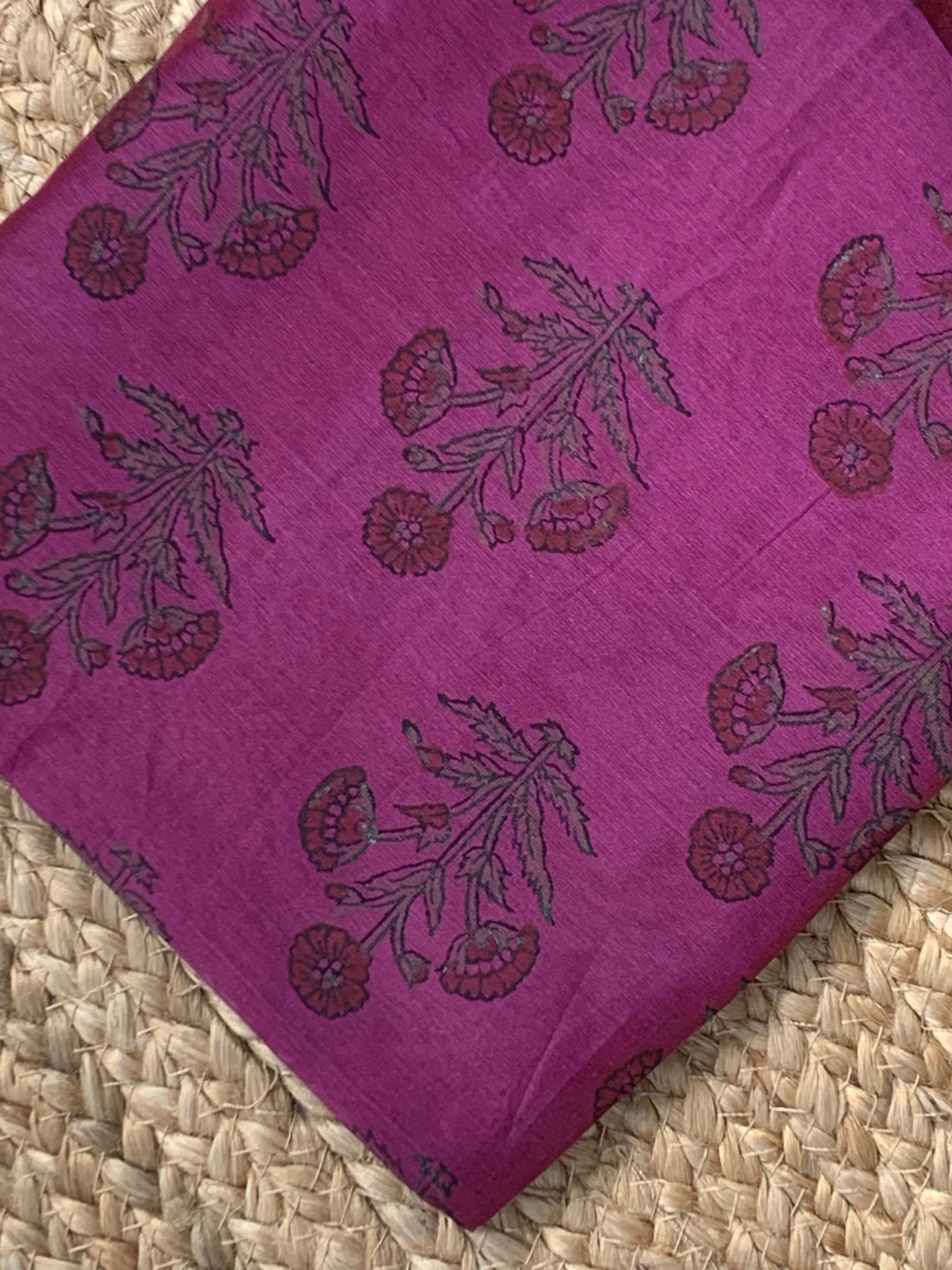 Handwoven Maheshwari Kurta dupatta set