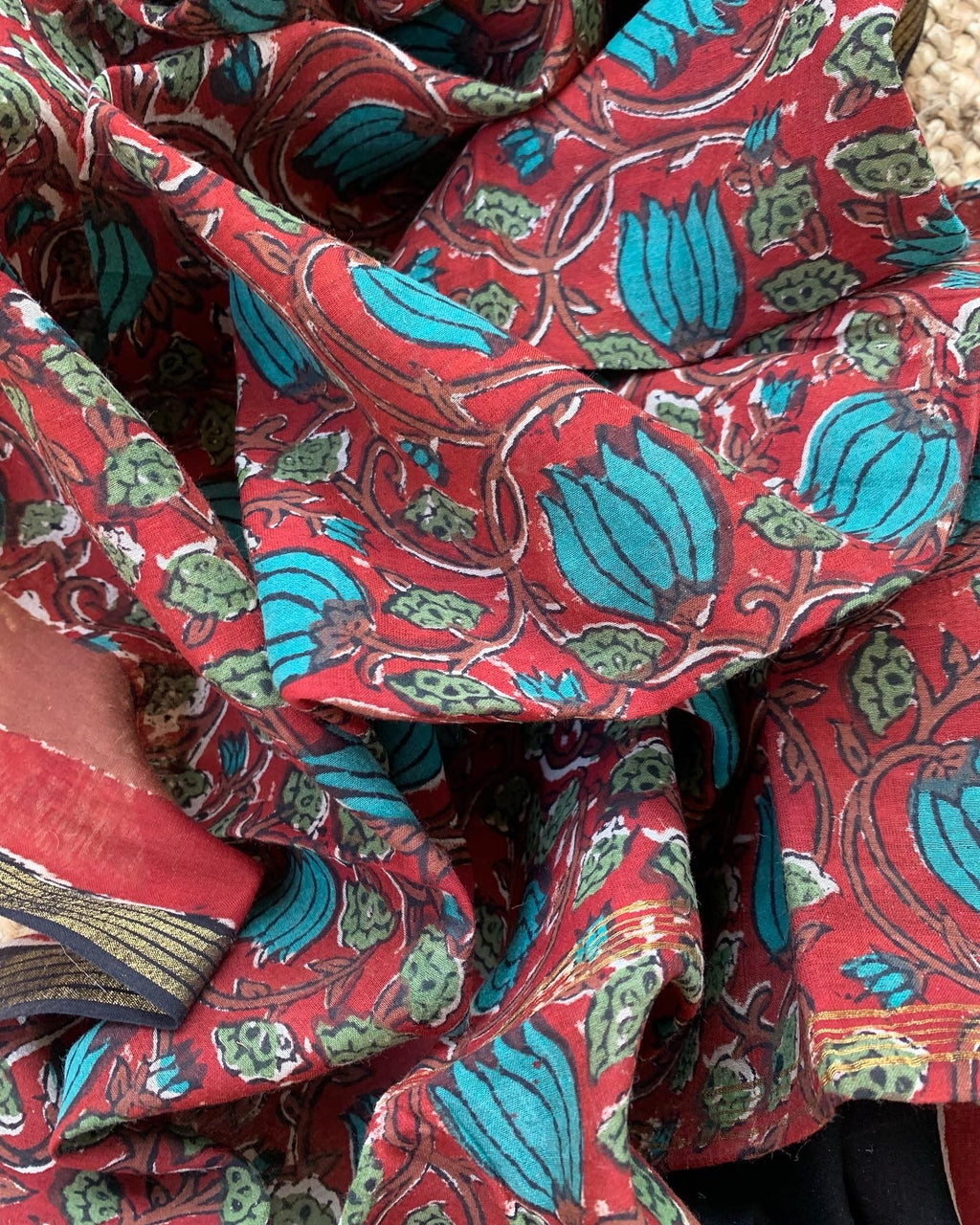Handcrafted Cotton Chanderi Suit