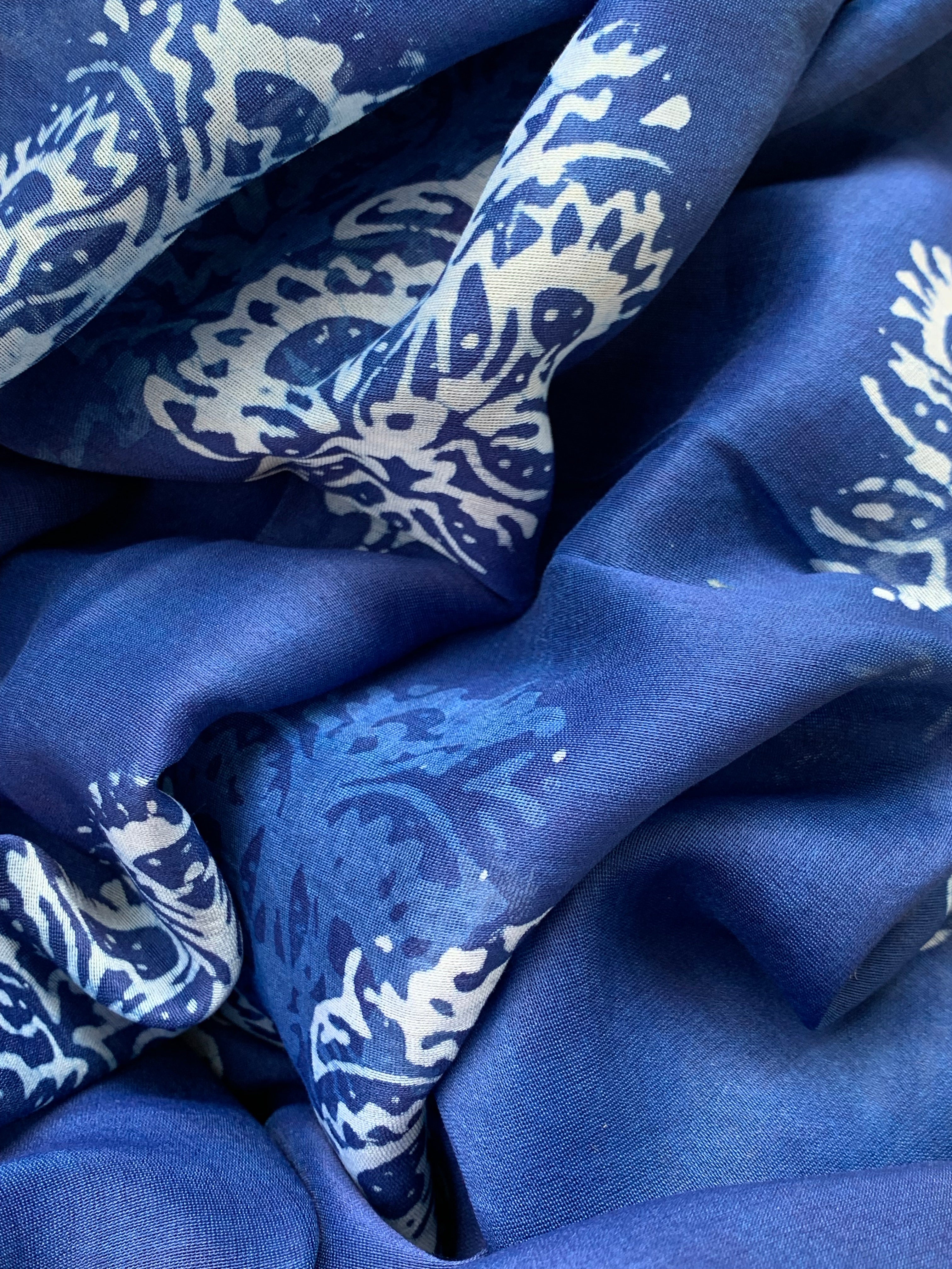 Handblock Batik Cotton Chanderi Suit