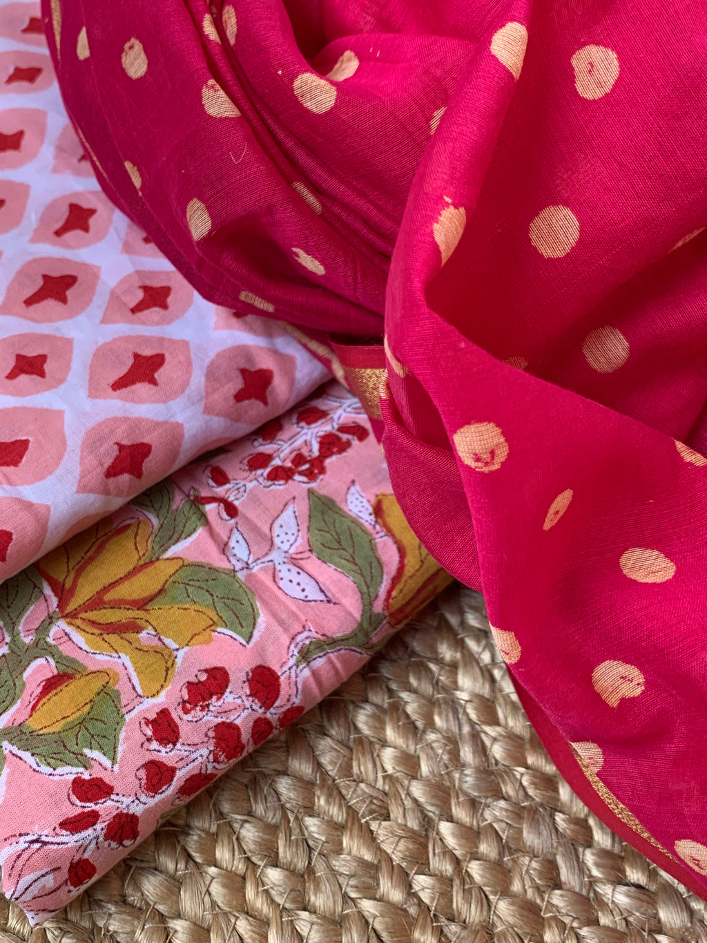 Handcrafted Cotton Chanderi Dupatta Suit