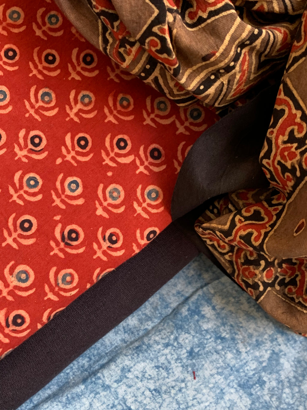 Natural Dyes Handblock Ajrakh Cotton Suit