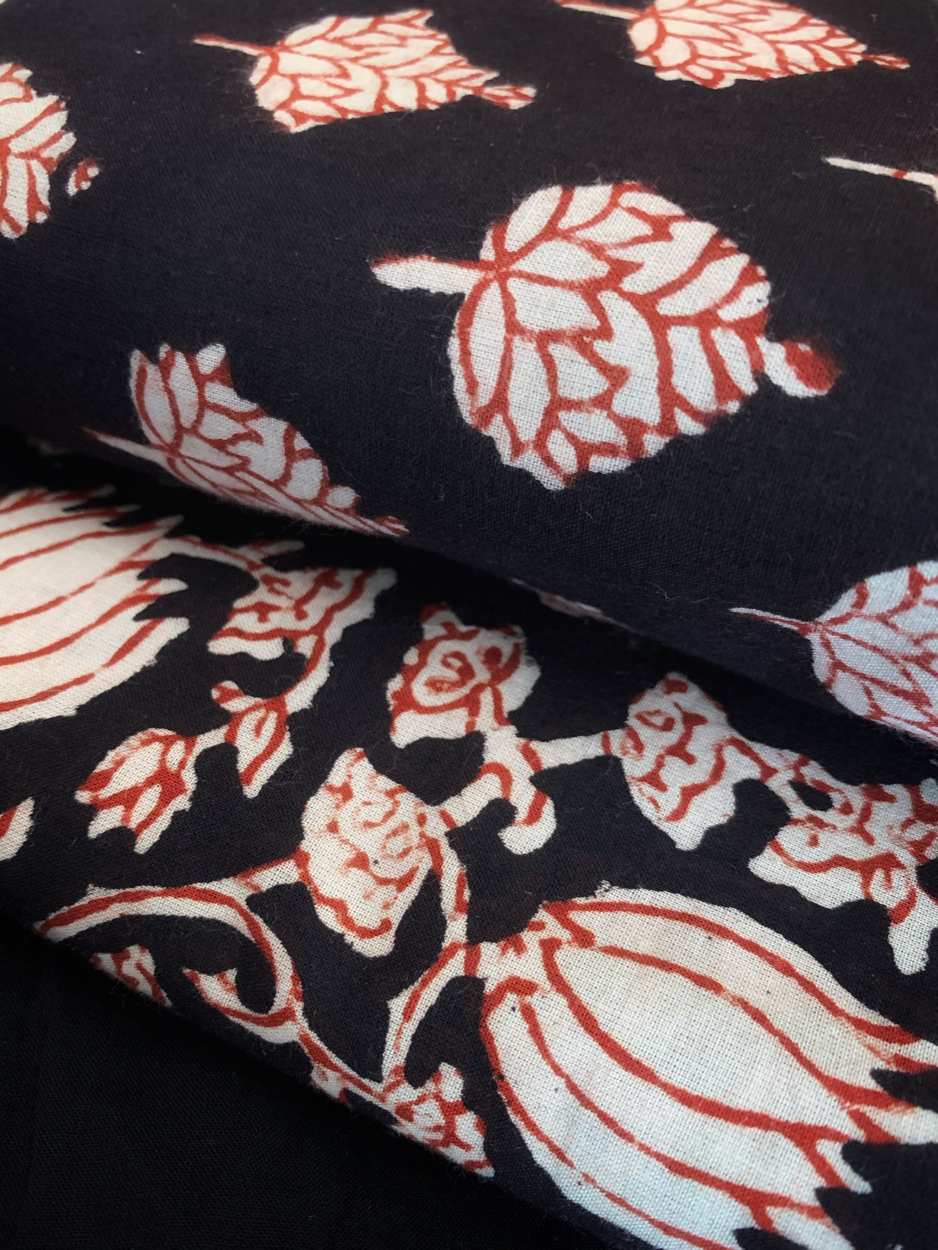 Handblock Cotton Kurta Bottom Set