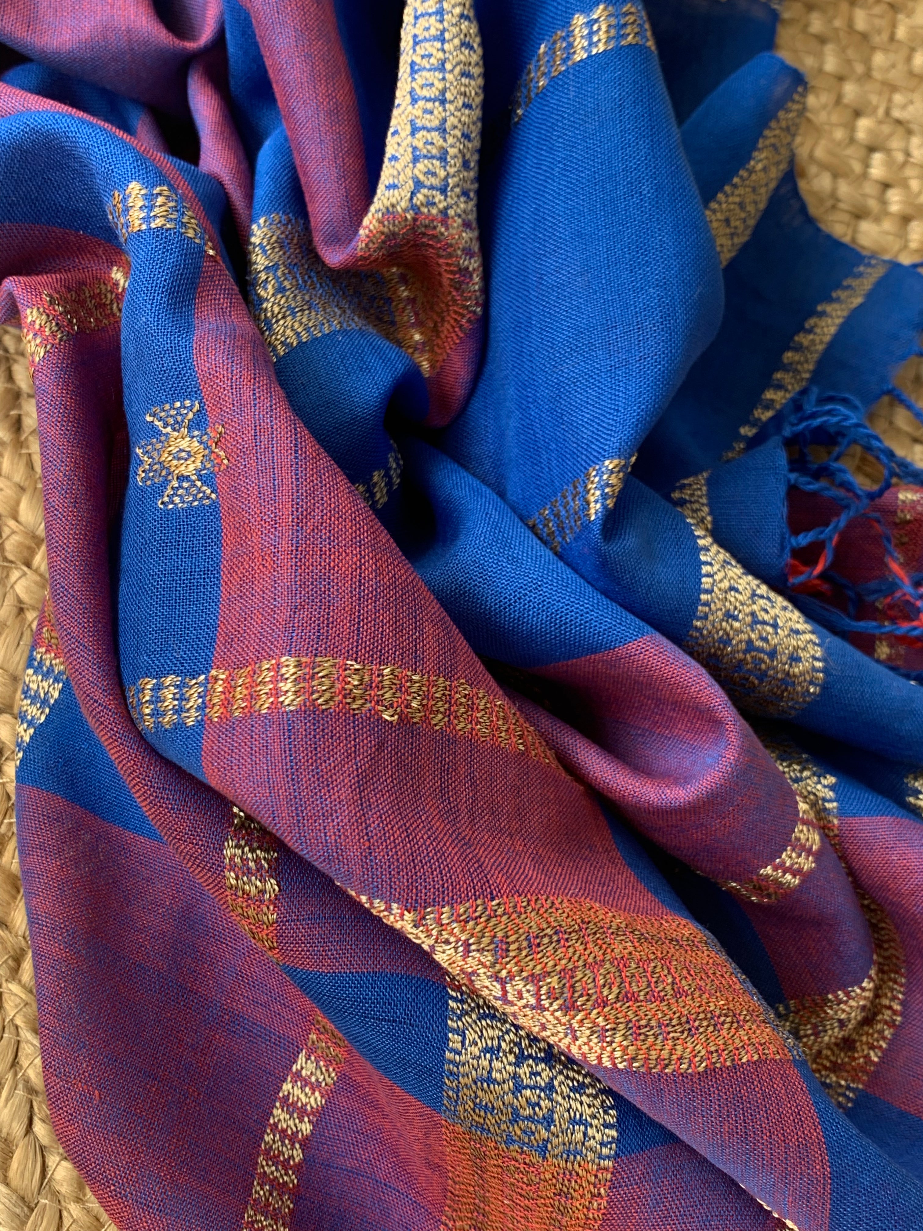 Handwoven Kotpad Bhujodi Kurta Dupatta Set