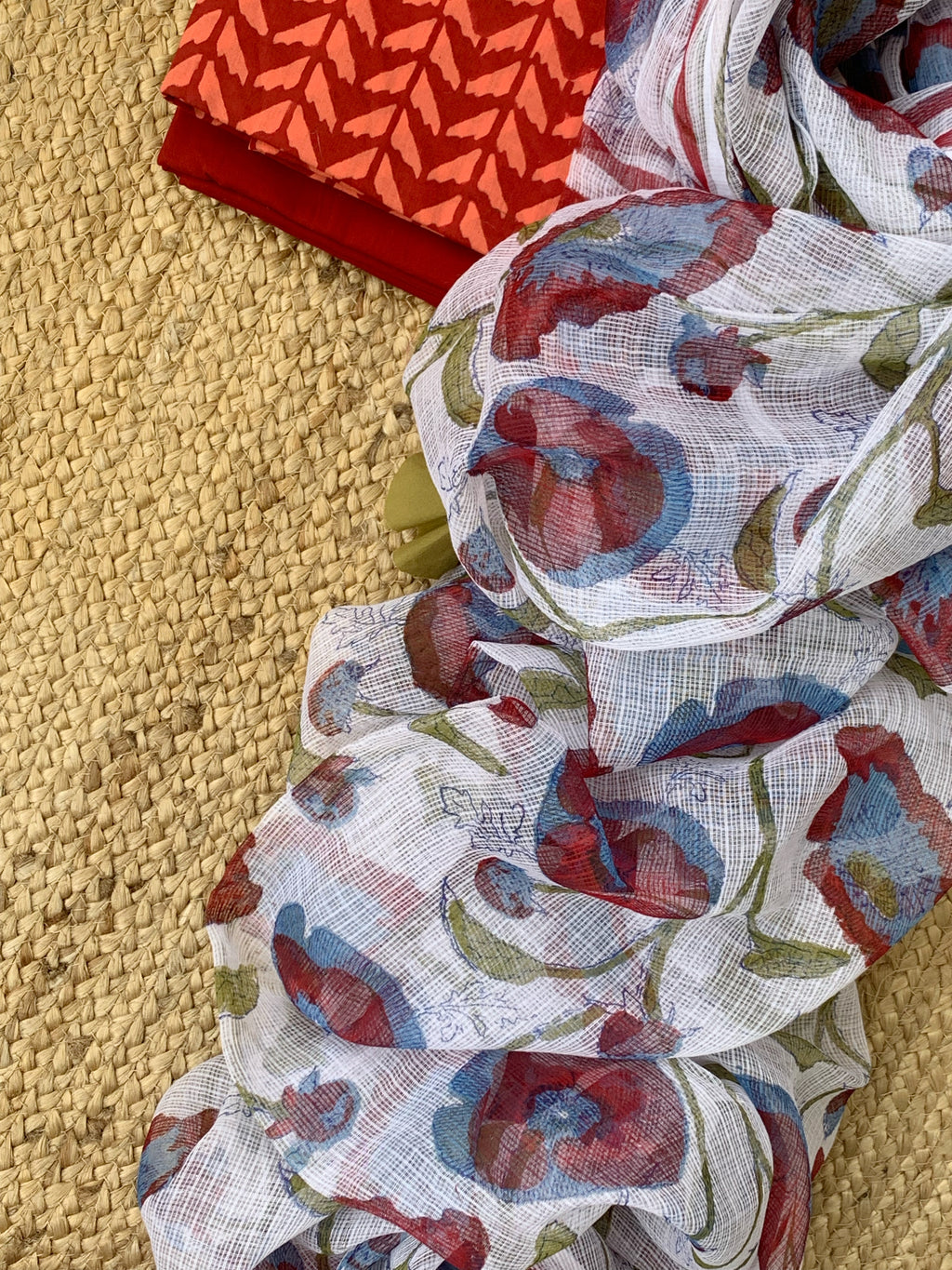 Handcrafted Cotton Kota Dupatta Suit