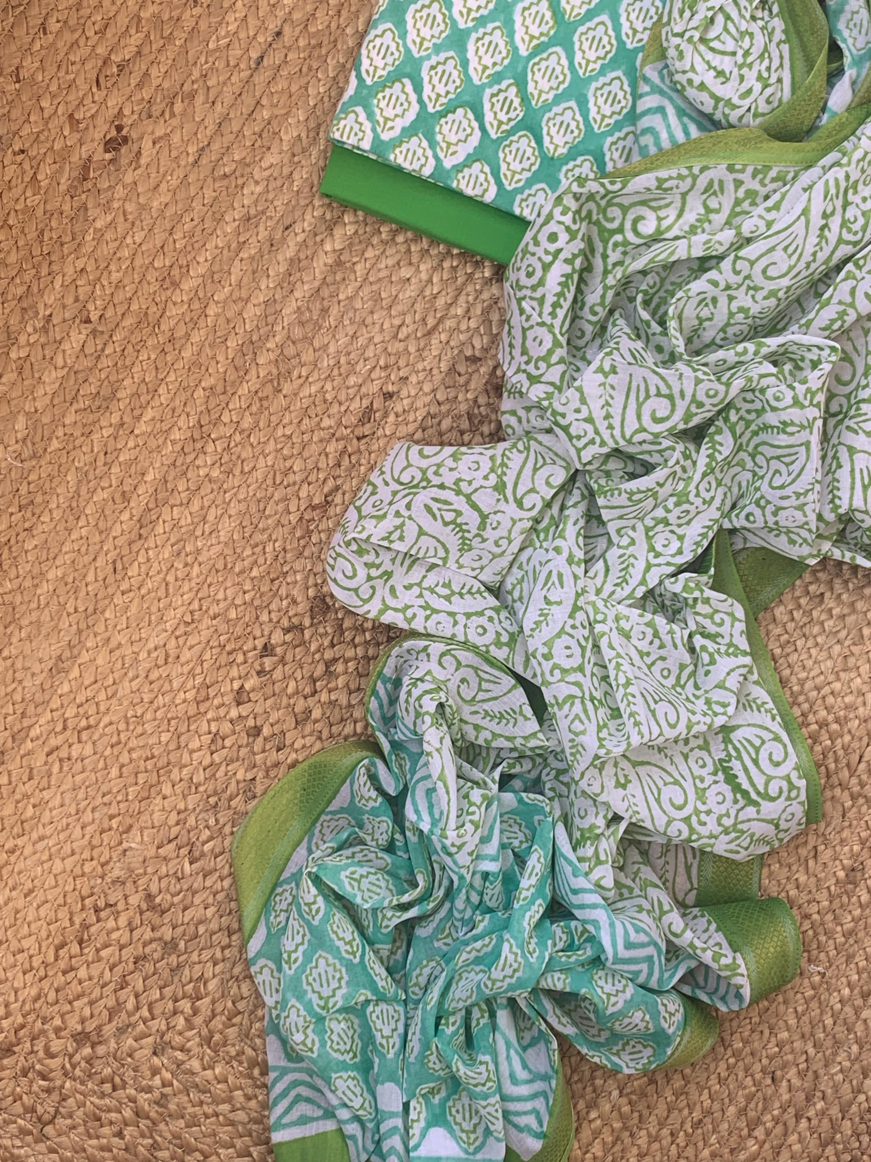 Handblock Cotton Suit