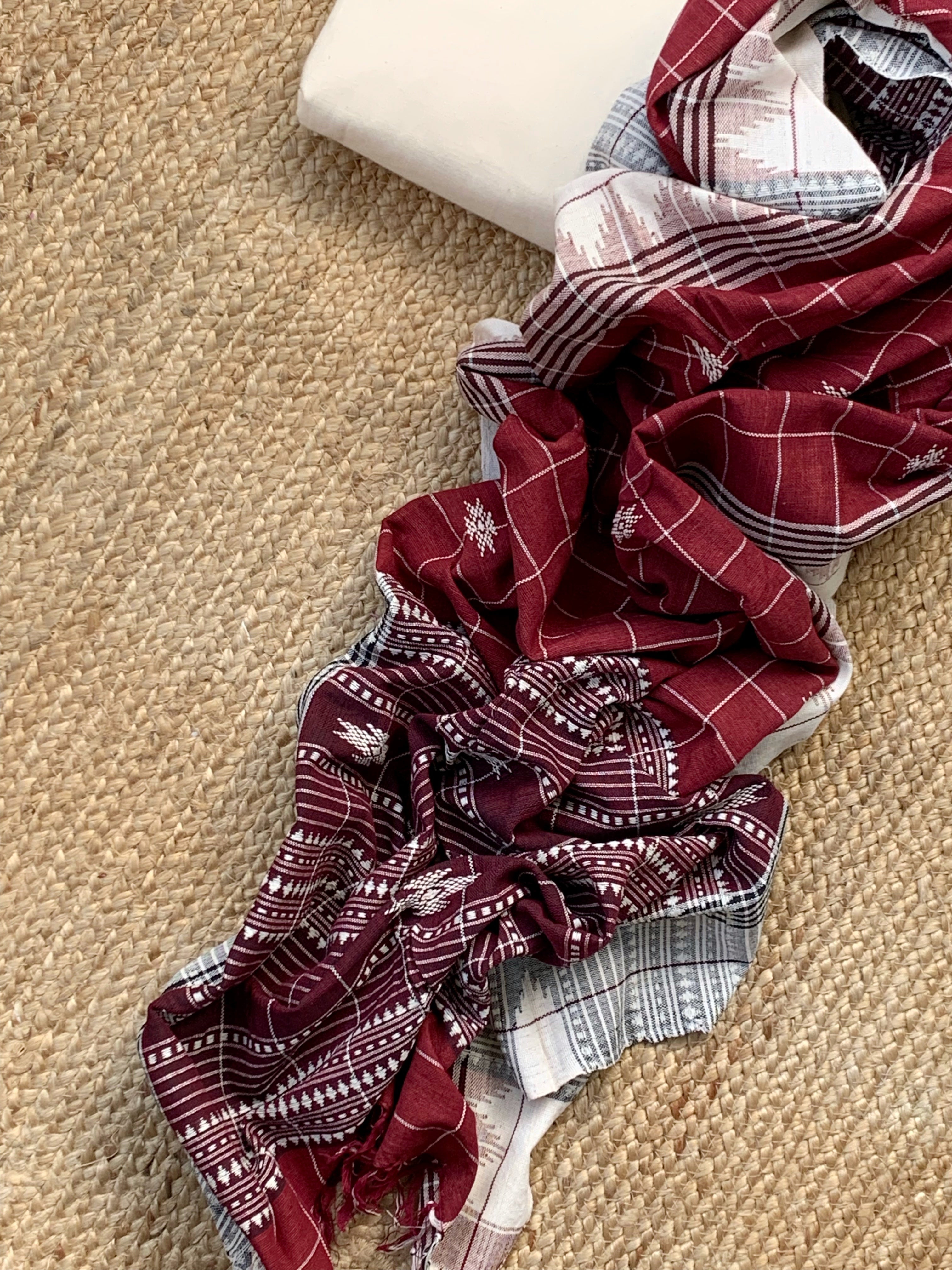 Handspun Handwoven Kotpad Kurta Dupatta Set