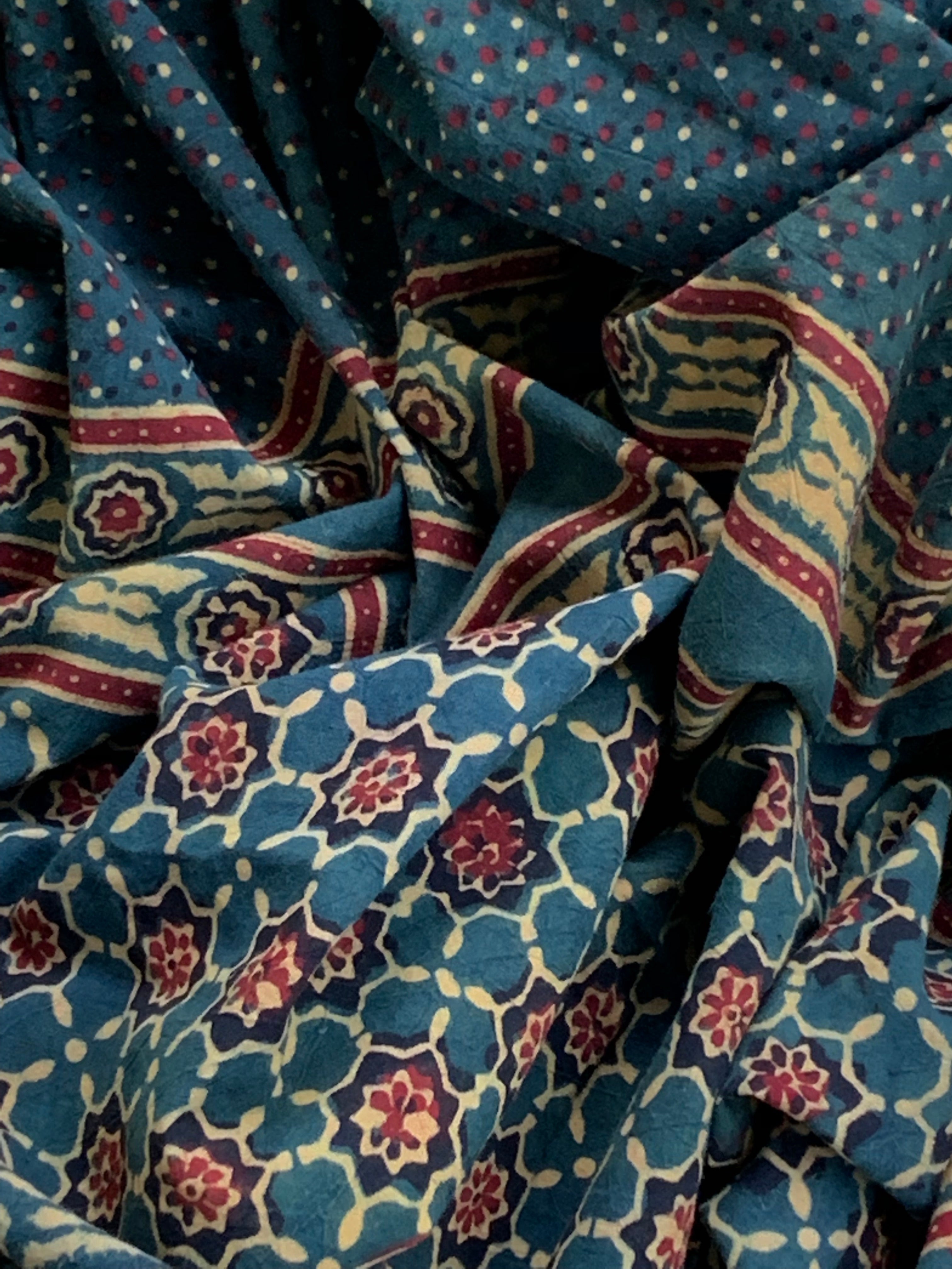Handblock Ajrakh Suit