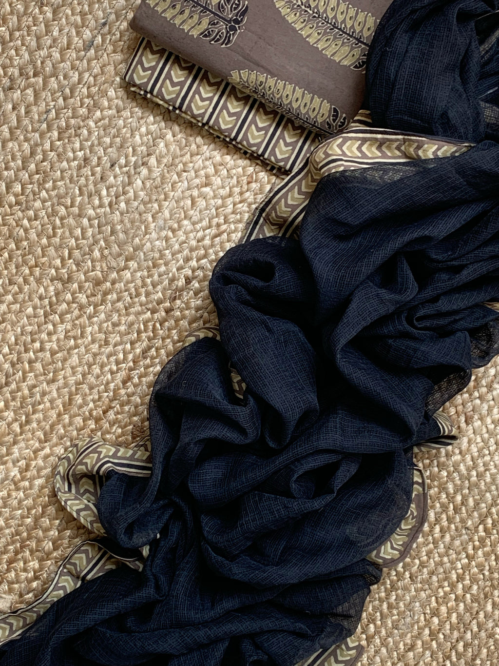 Handblock Ajrakh Kota Suit
