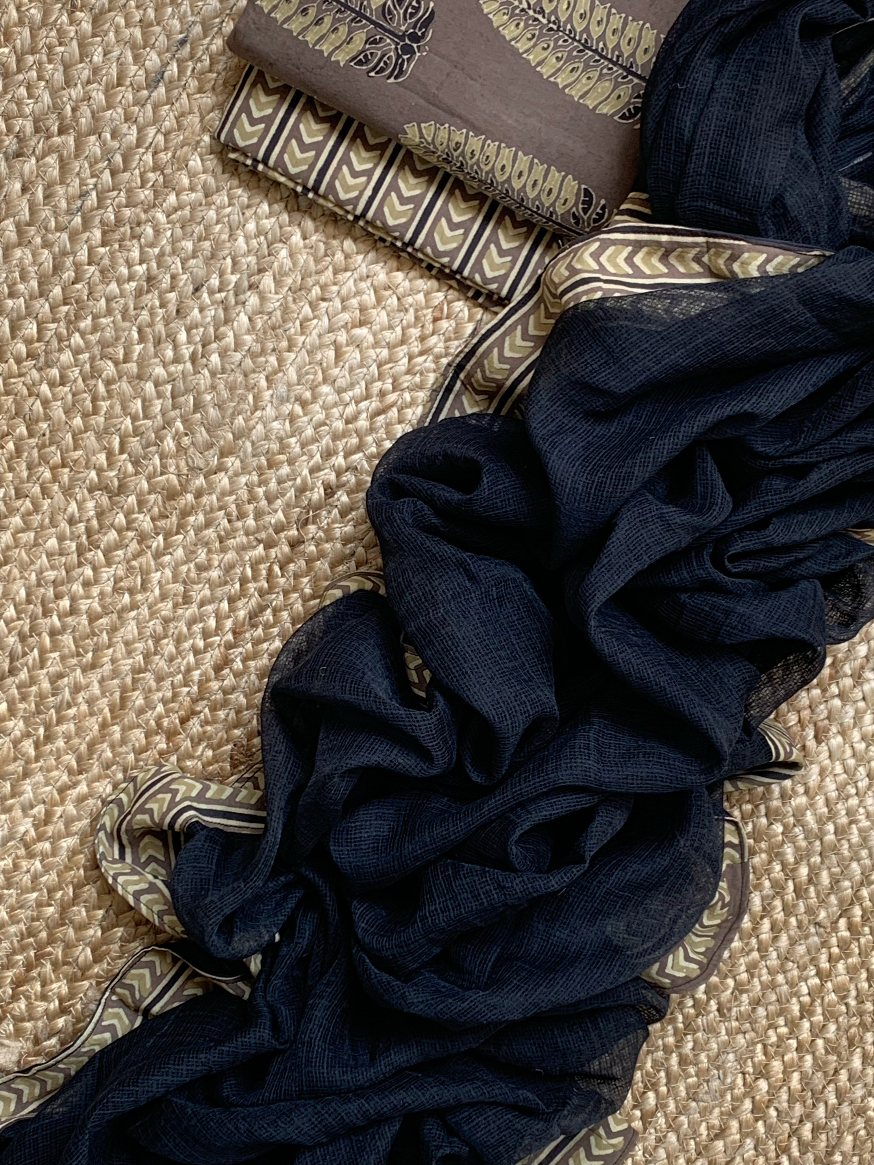 Handblock Ajrakh Kota Suit