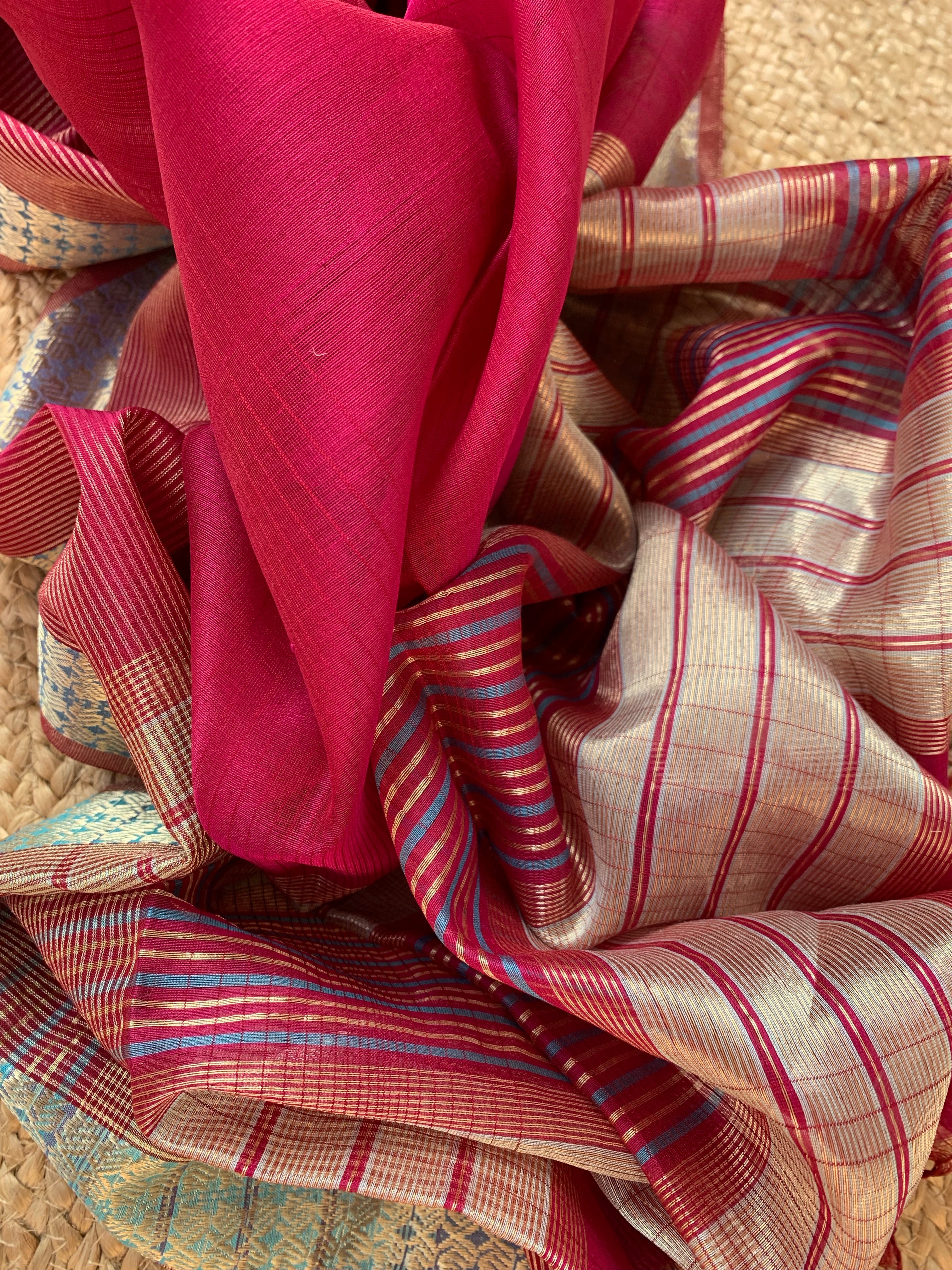 Handwoven Maheshwari Kurta dupatta set