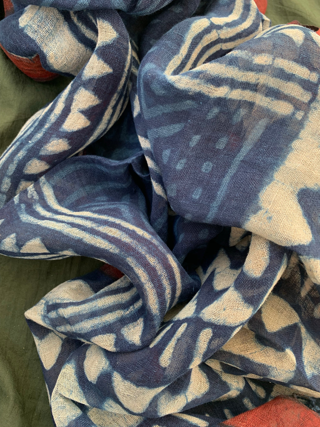 Midnight Blue Linen Kurta Dupatta set