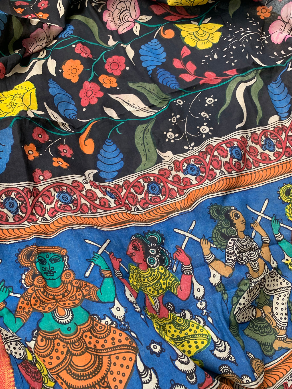 Handwoven Handcrafted Kalamkari Kurta Dupatta Set