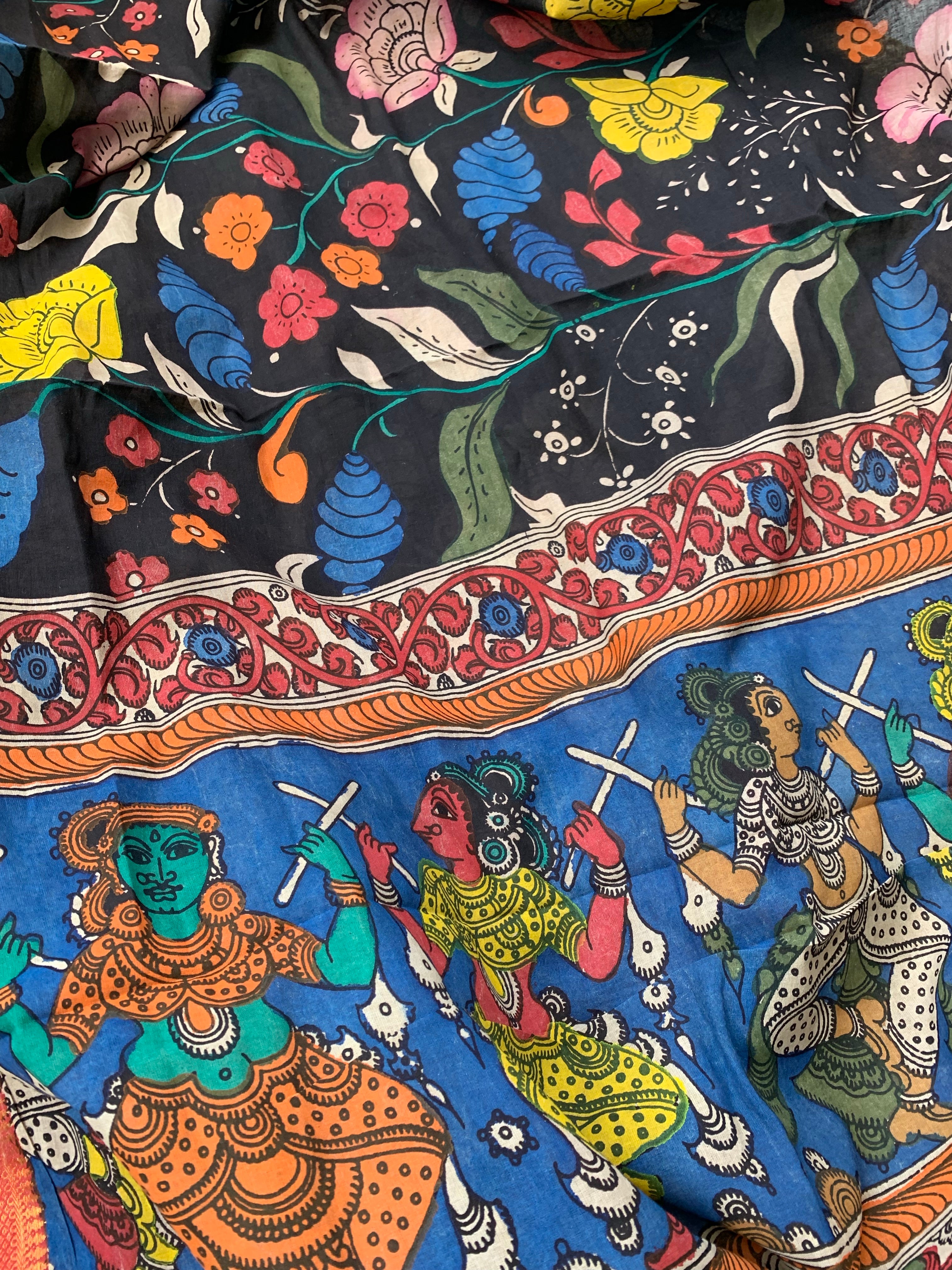 Handwoven Handcrafted Kalamkari Kurta Dupatta Set