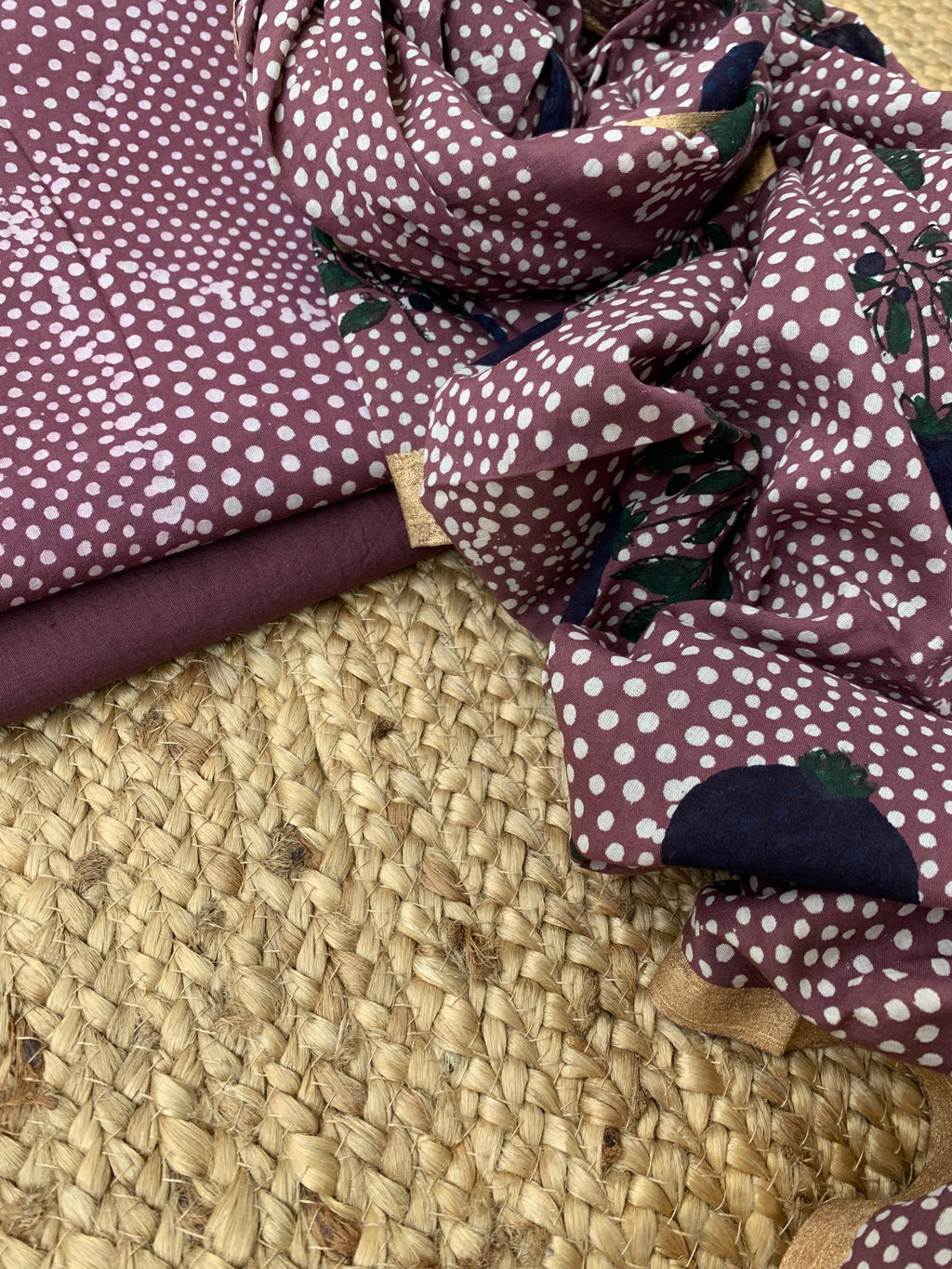 Handcrafted Cotton Mul Dupatta Suit