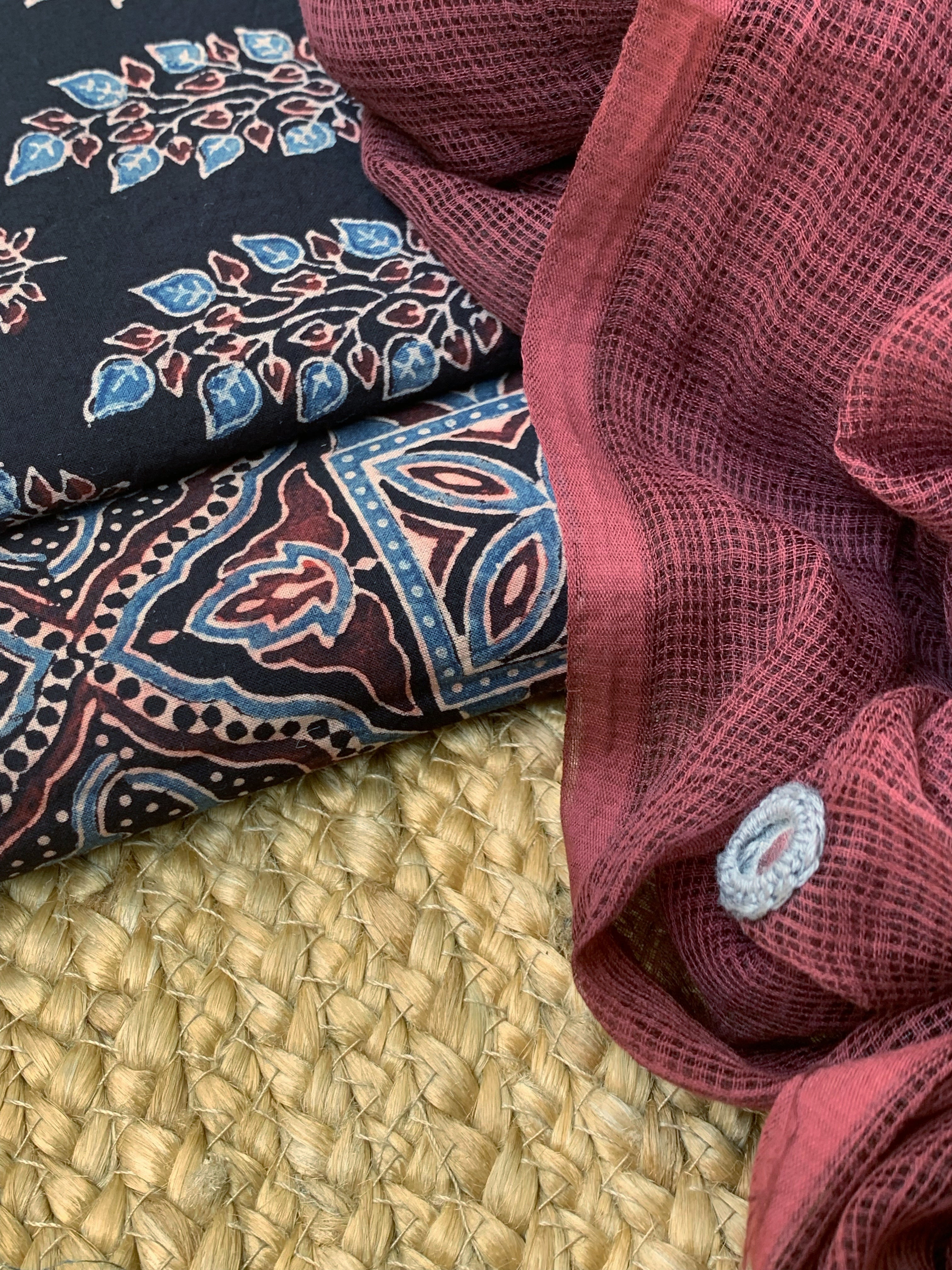 Natural Dyes Handcrafted Ajrakh Kota Suit