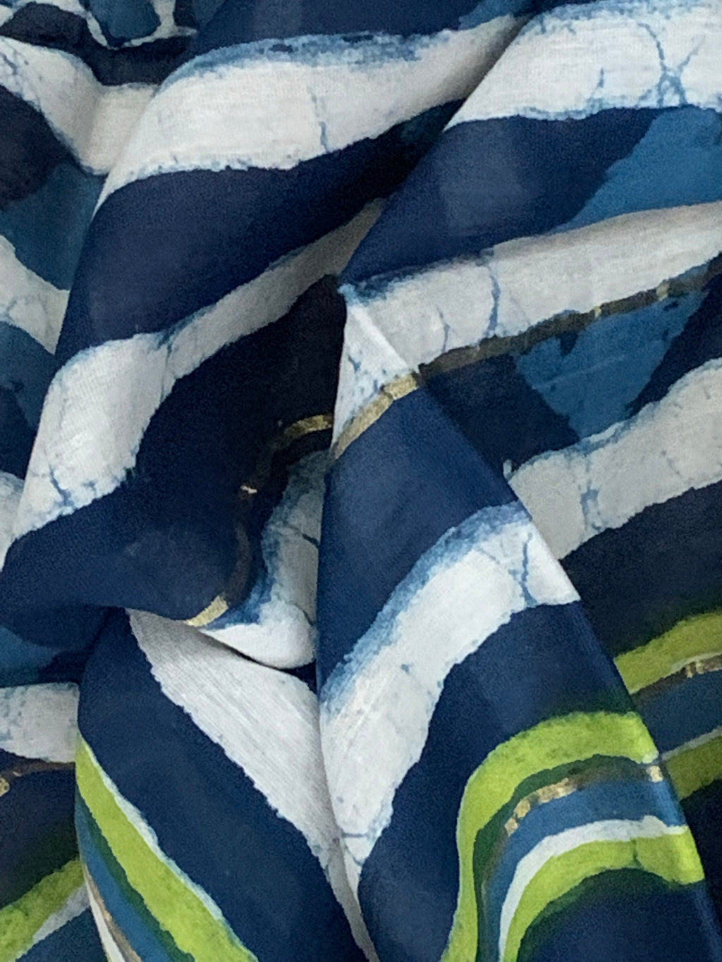 Handblock chanderi suit