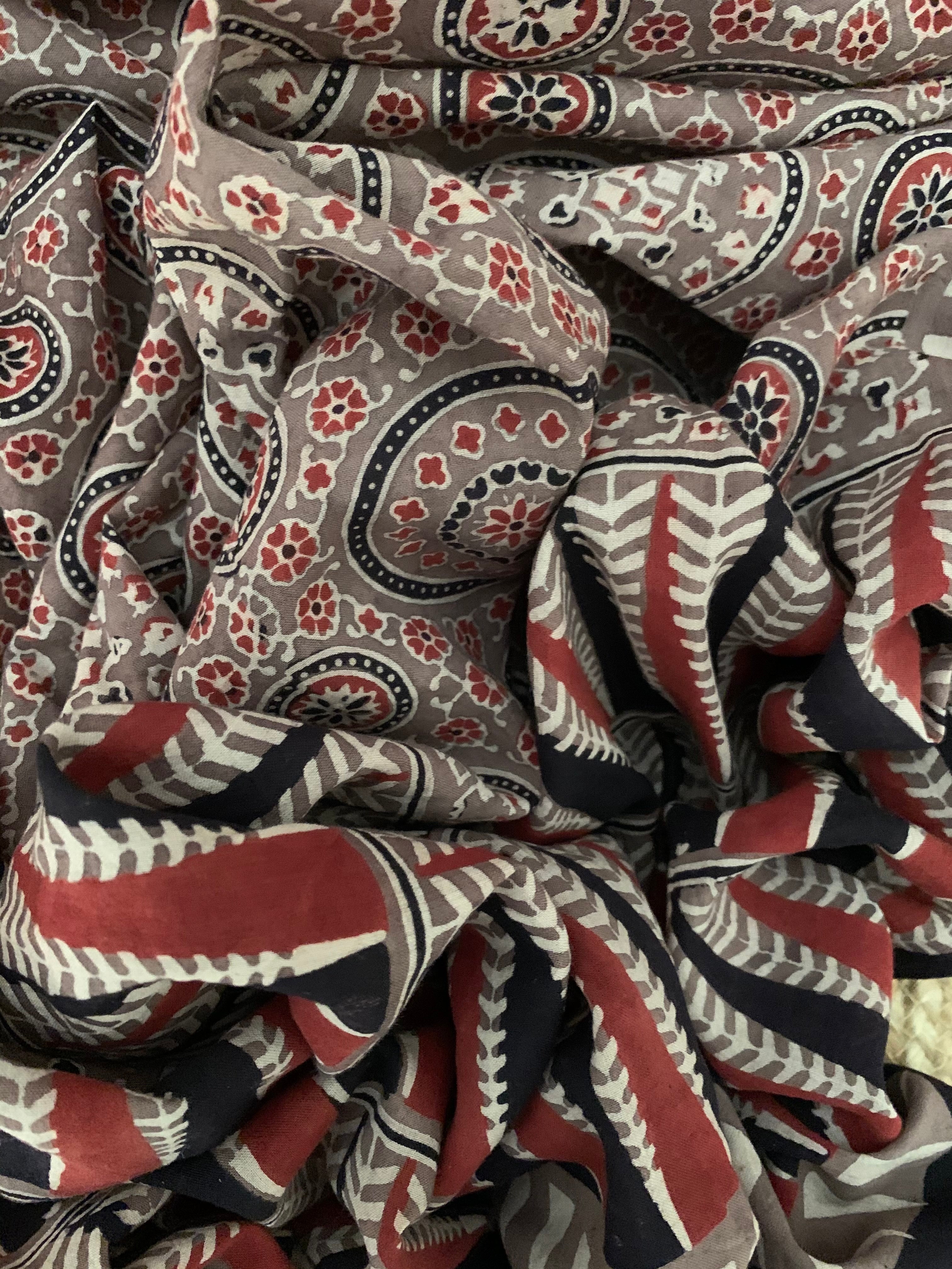 Handcrafted Ajrakh Kurta Dupatta set
