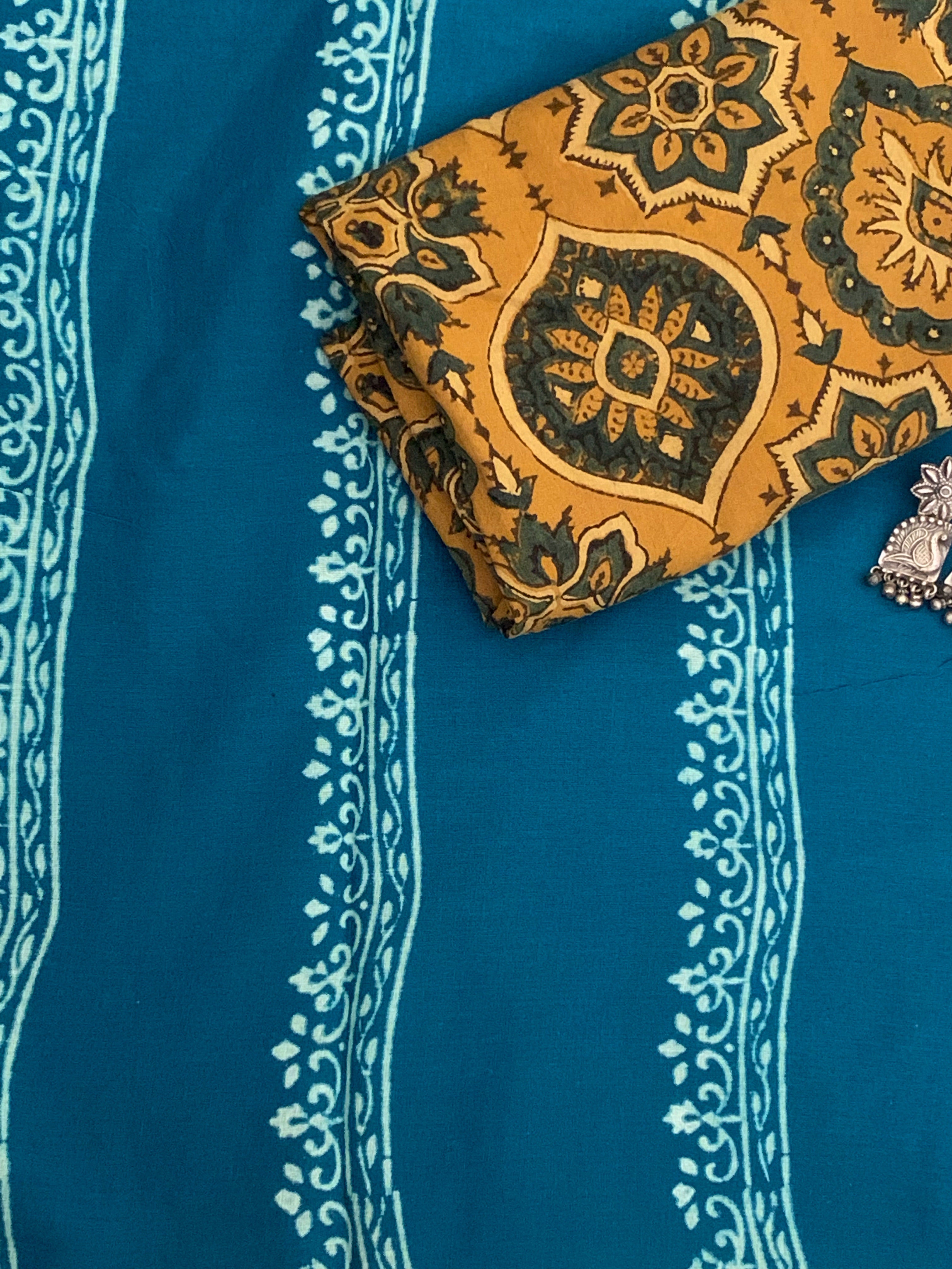 Handblock Printed Cotton Saree