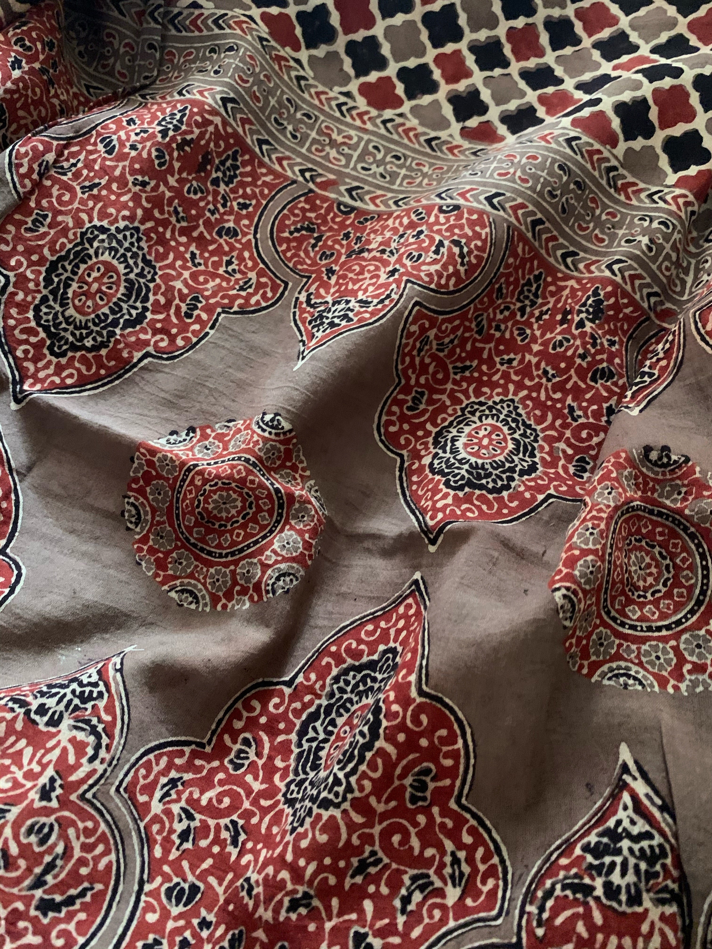 Handblock Ajrakh Suit