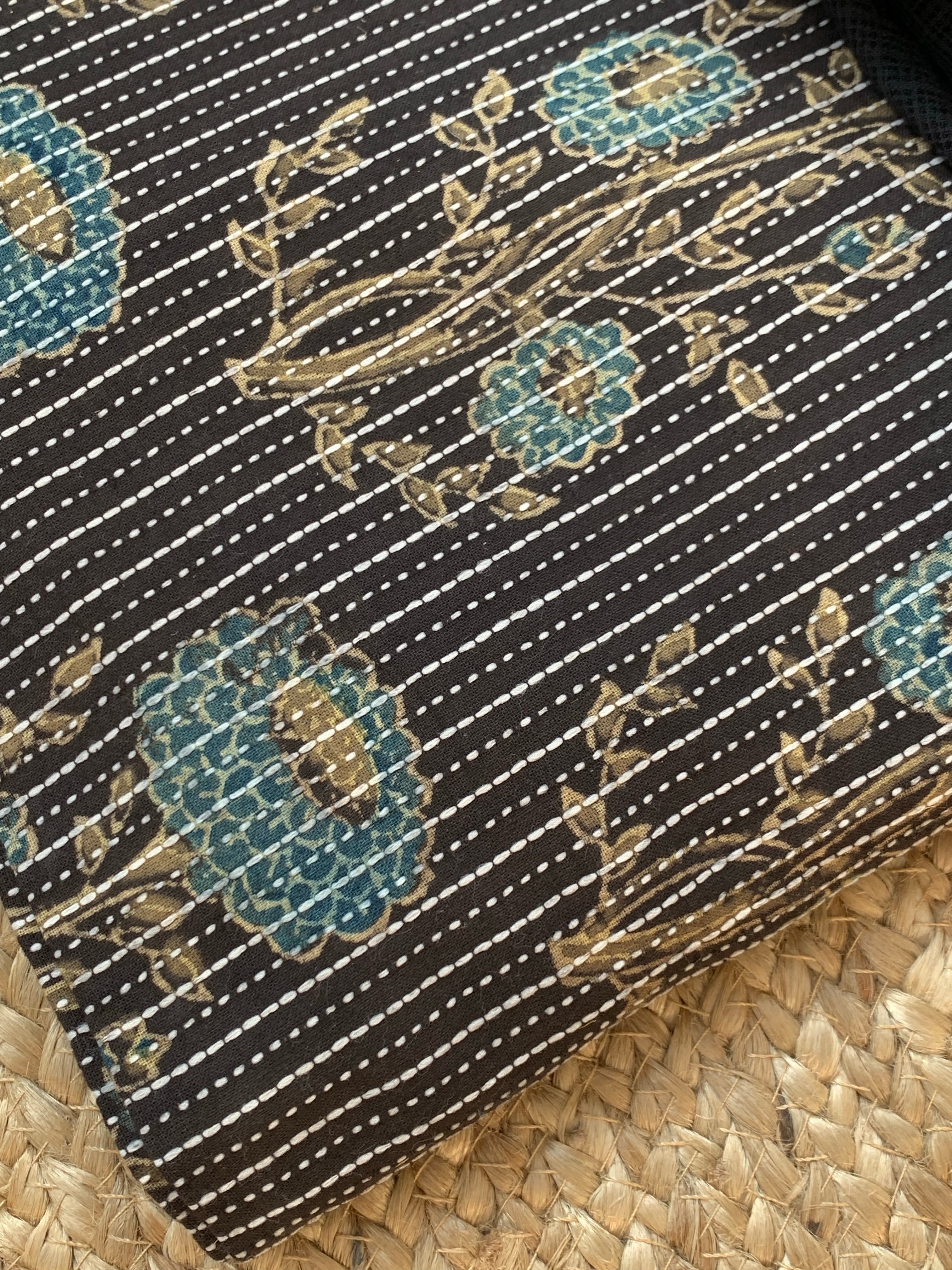 Handblock Ajrakh Cotton Kota Set