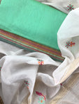 Handwoven Chikankari Maheshwari Kurta dupatta set
